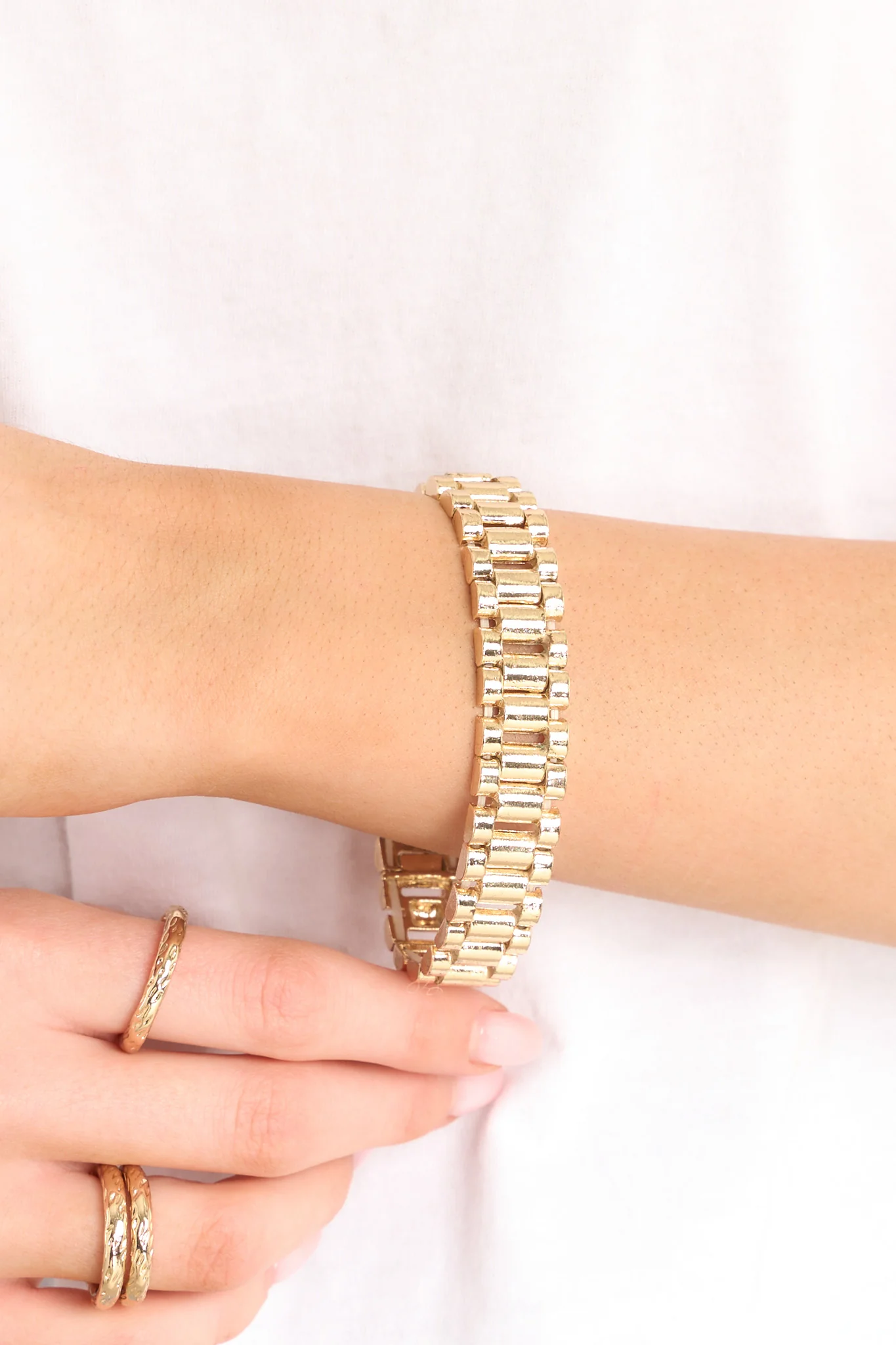 Taking Time Gold Link Bracelet