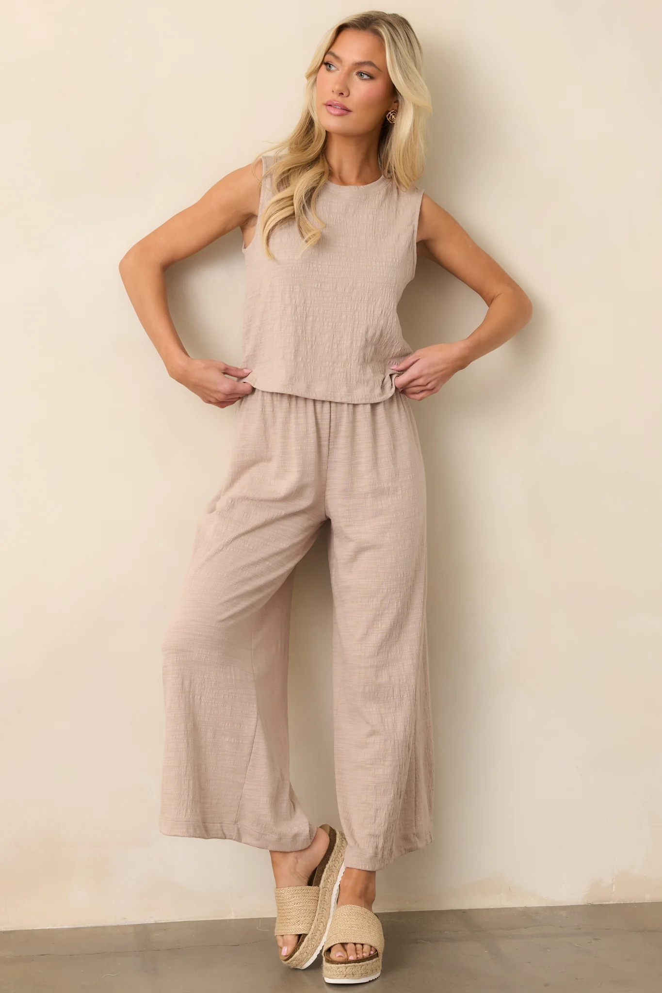 Z Supply Parchment Taupe Sloane Textured Slub Top
