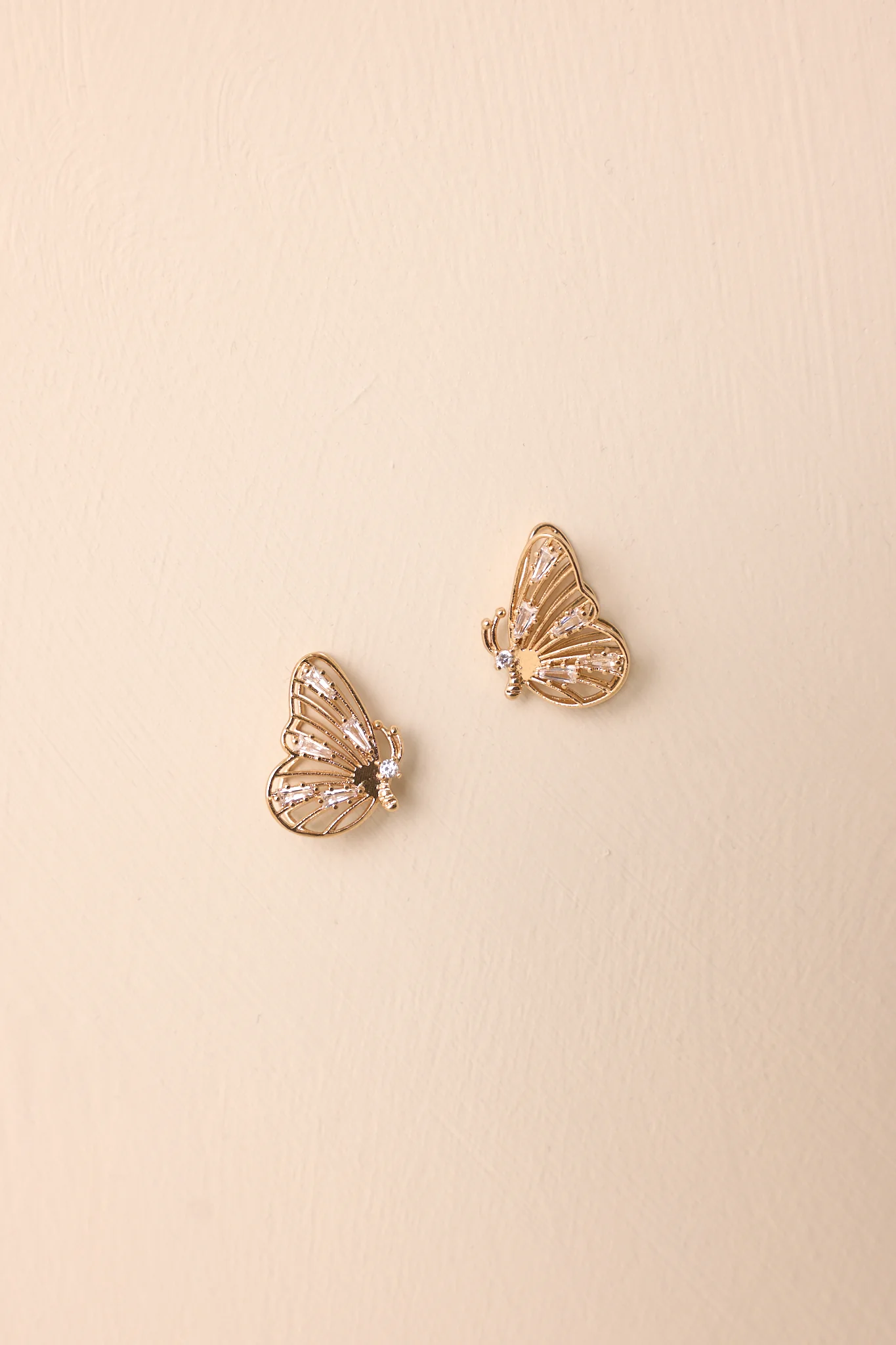 Just Wingin' It Gold Butterfly Earrings