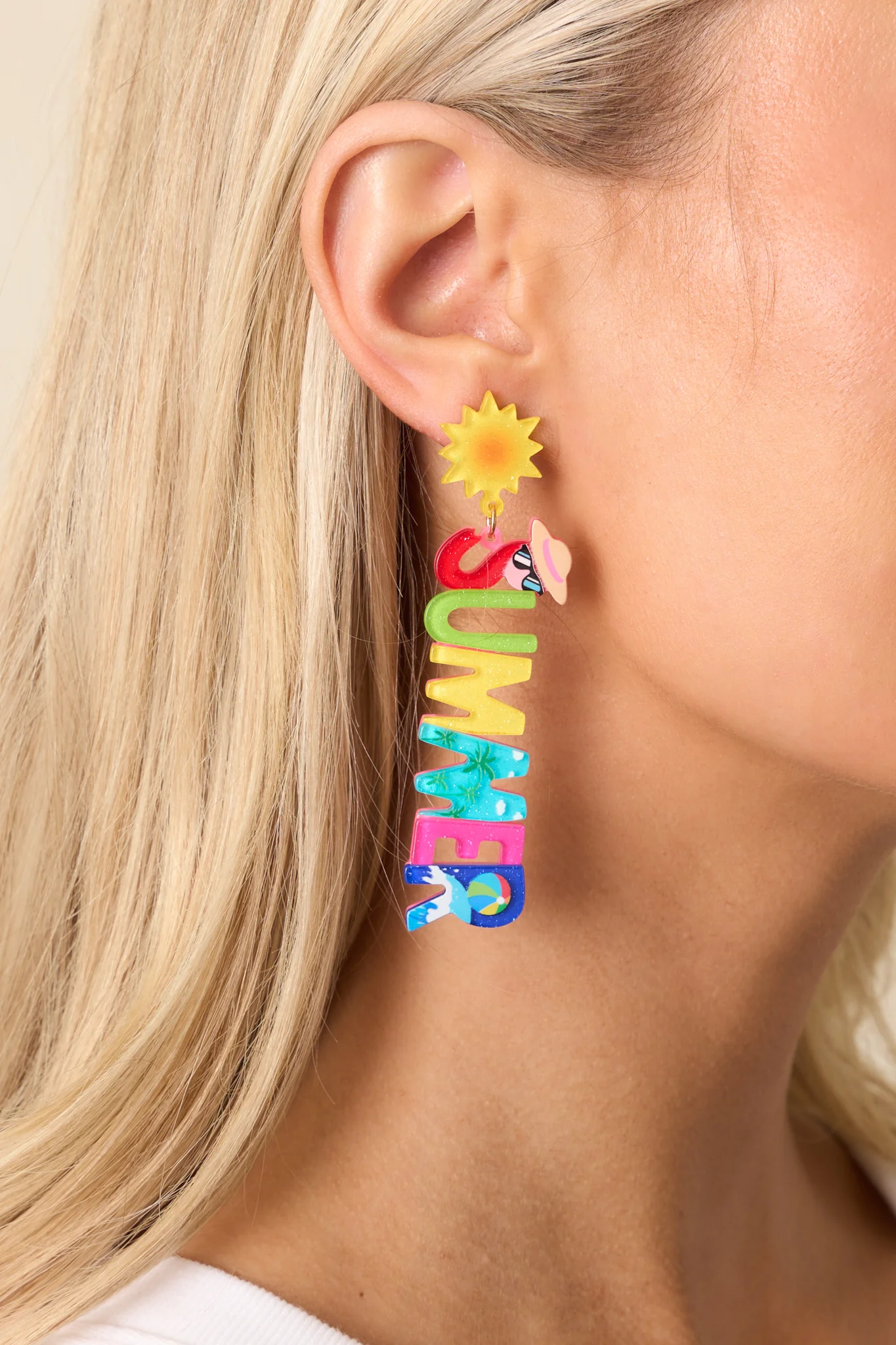 Off The Shore Multi Summer Drop Earrings