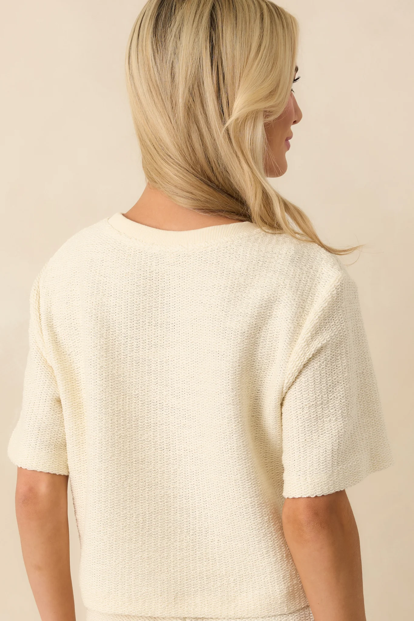 Z Supply Ivory Cotton Curran Looped Terry Top