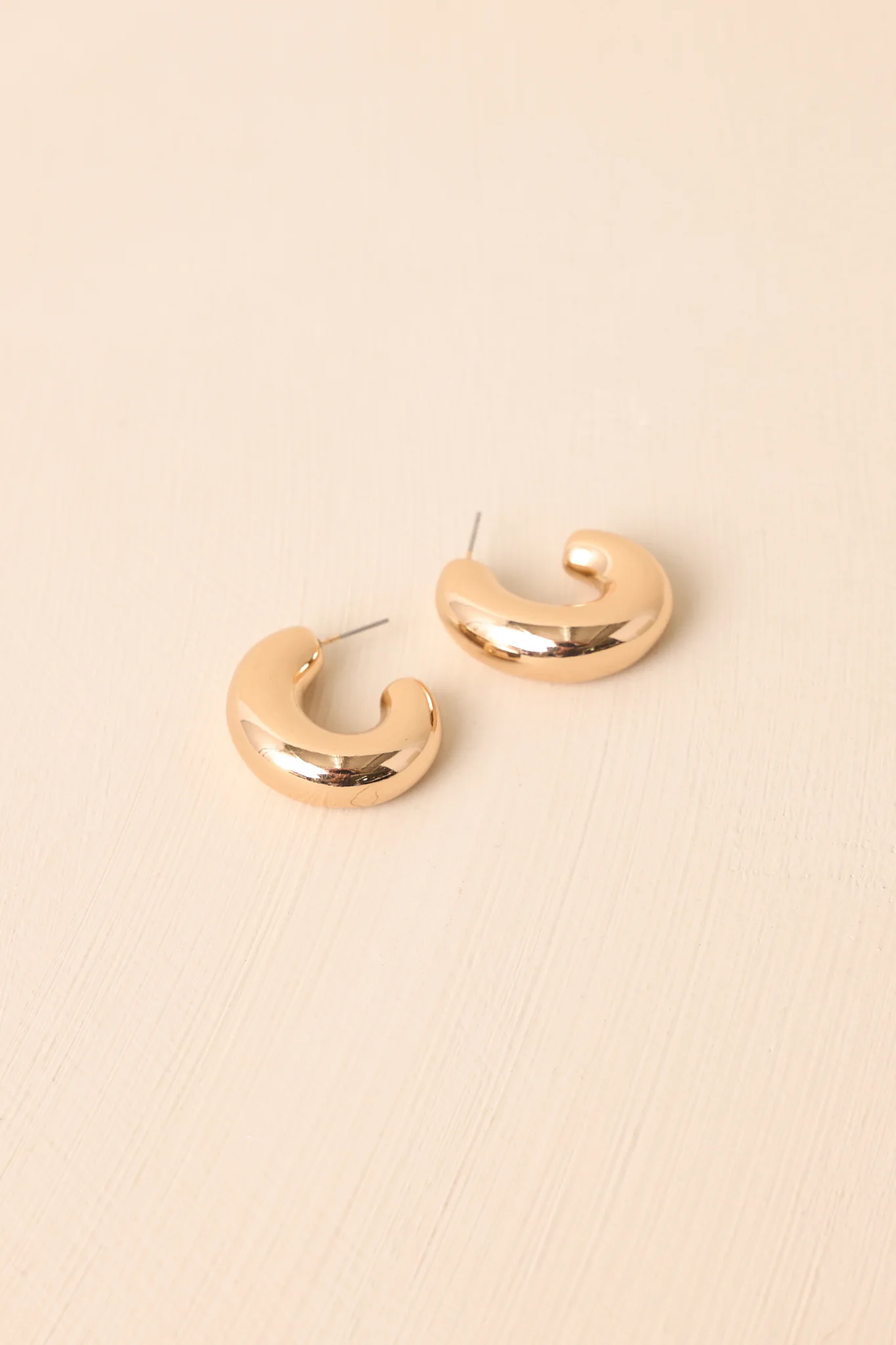 Added To My Favorites Gold Dome Hoop Earrings