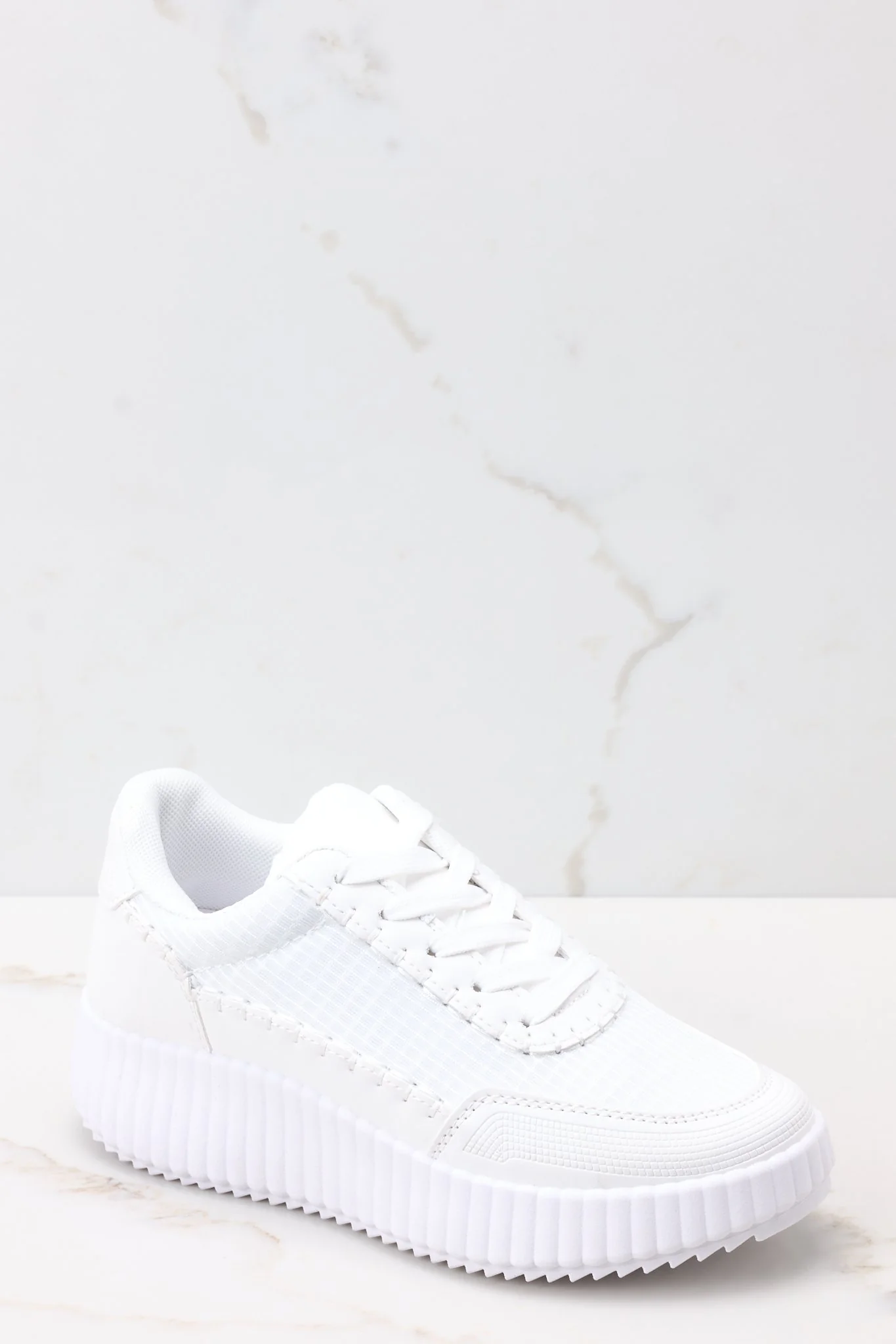 Iconic Steps White Platform Sneakers