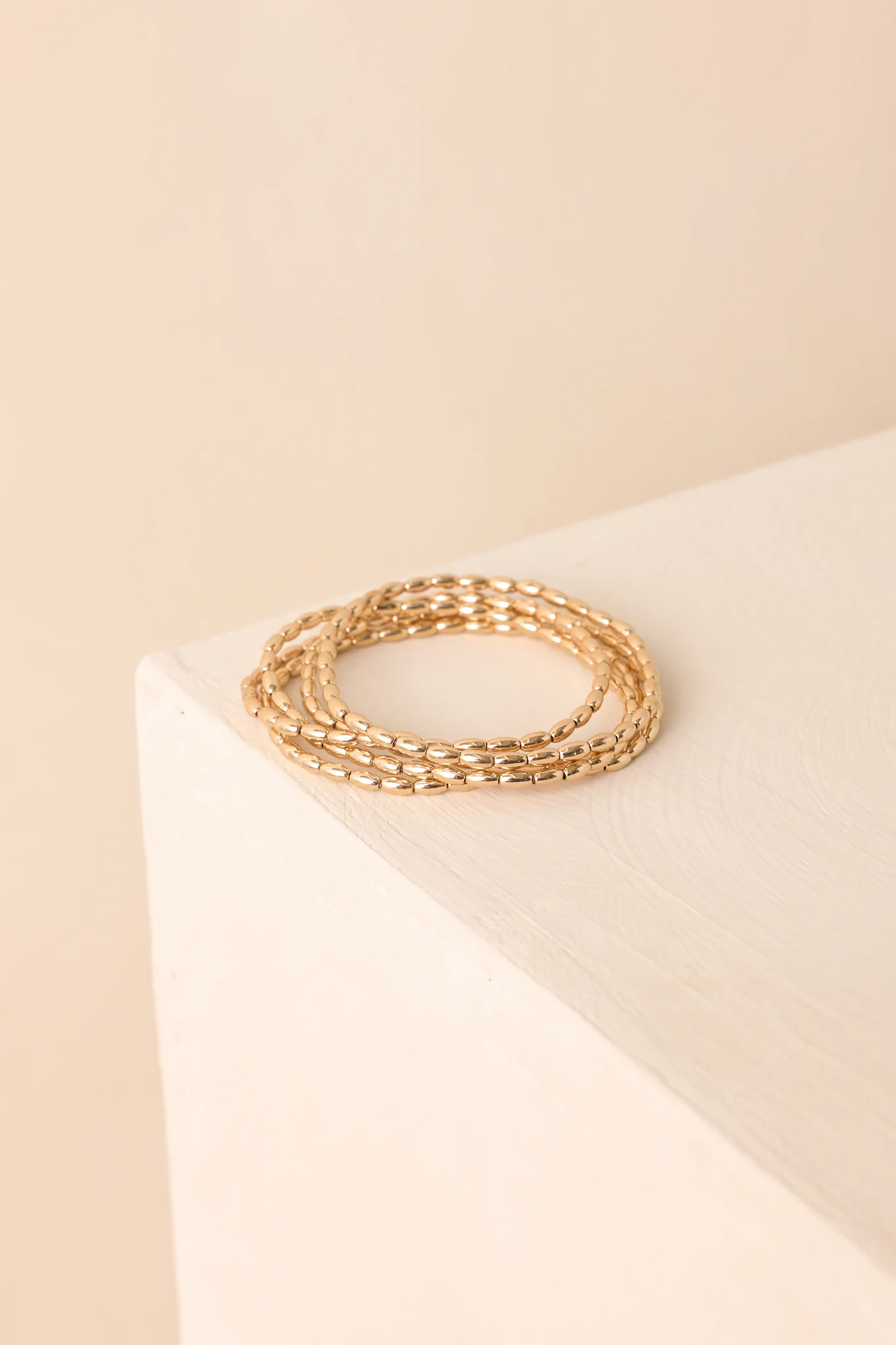 Waiting For A Sign Gold Beaded Bracelet Set