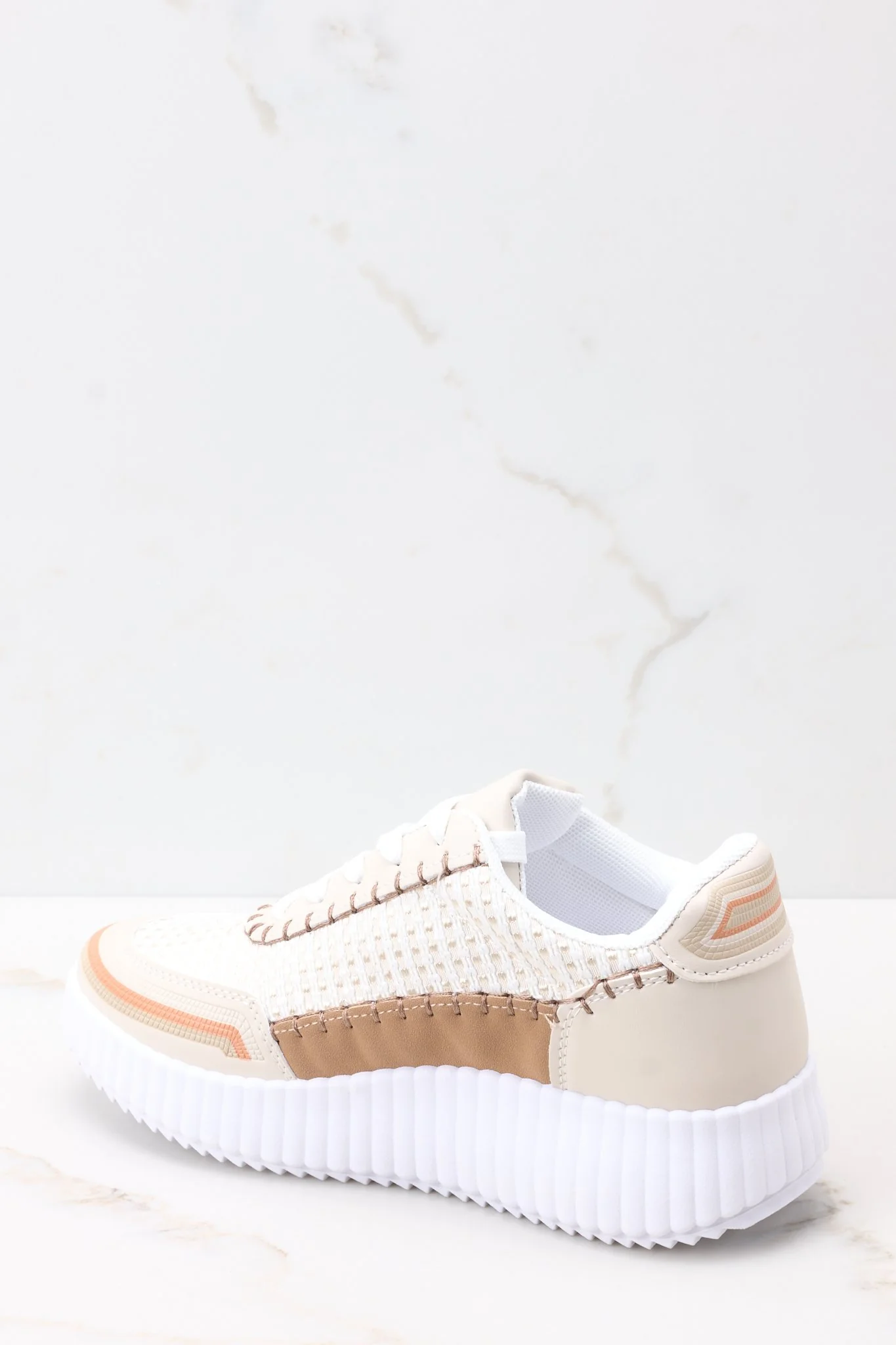 Iconic Steps Beige Platform Sneakers
