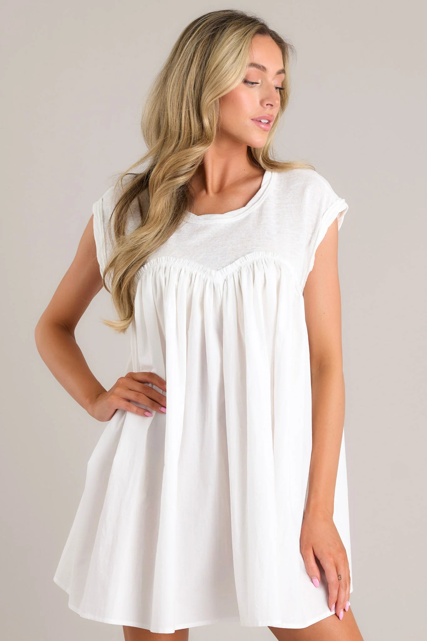 Heartstrings of Happiness White Mini Dress