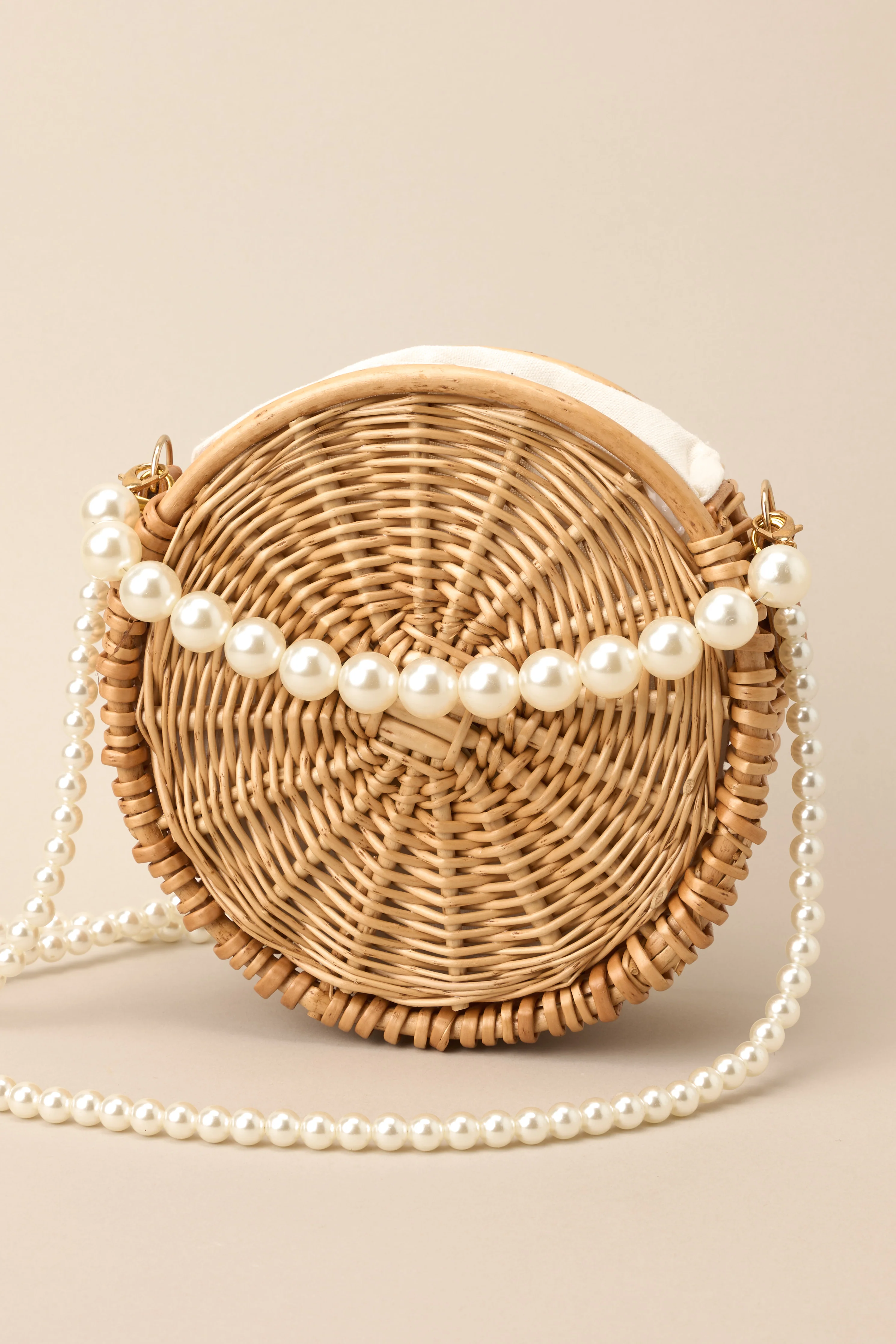 Triple Take Pearl Natural Handbag