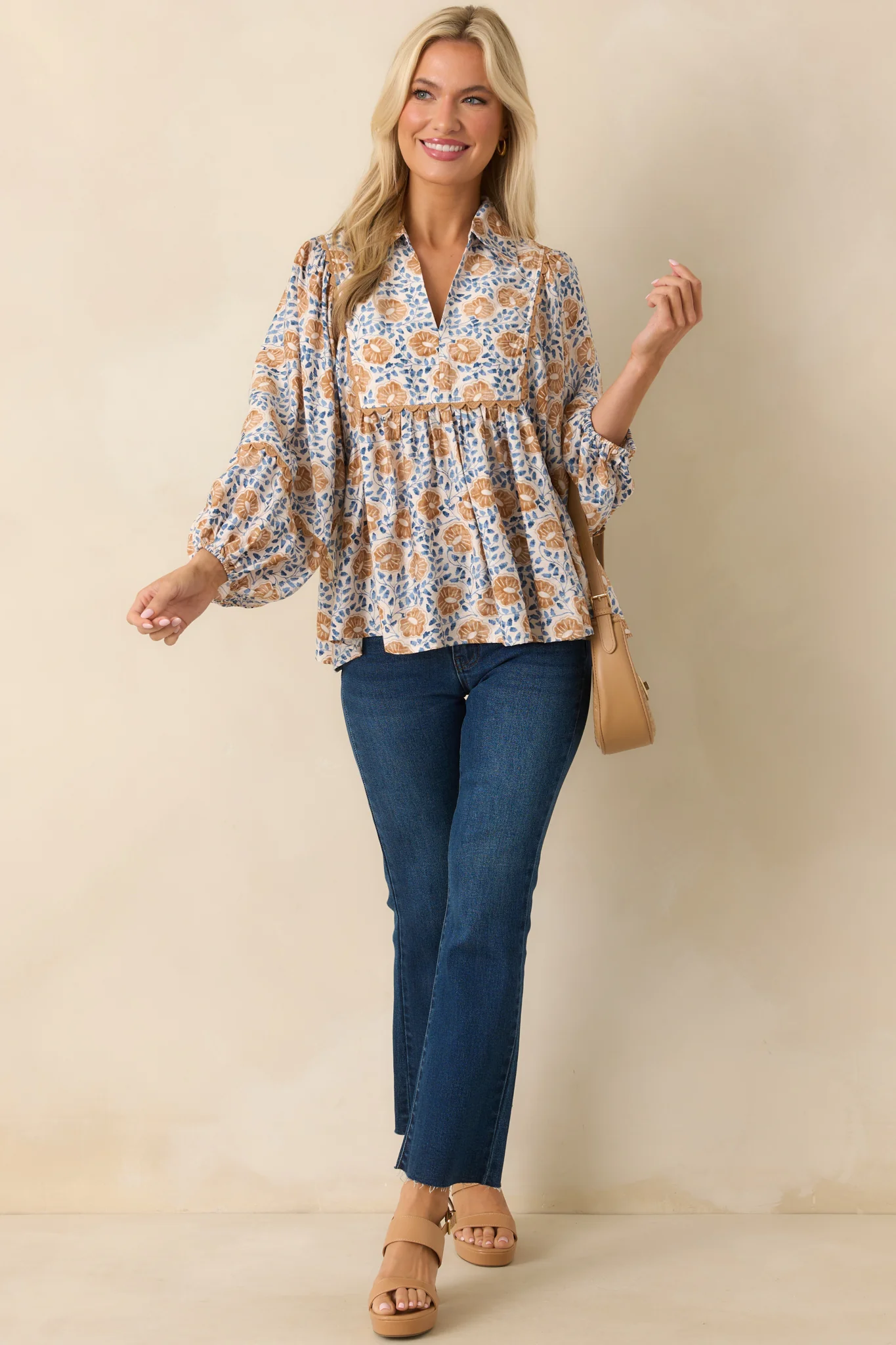 All Yours Honey Yellow Multi Floral Print Top