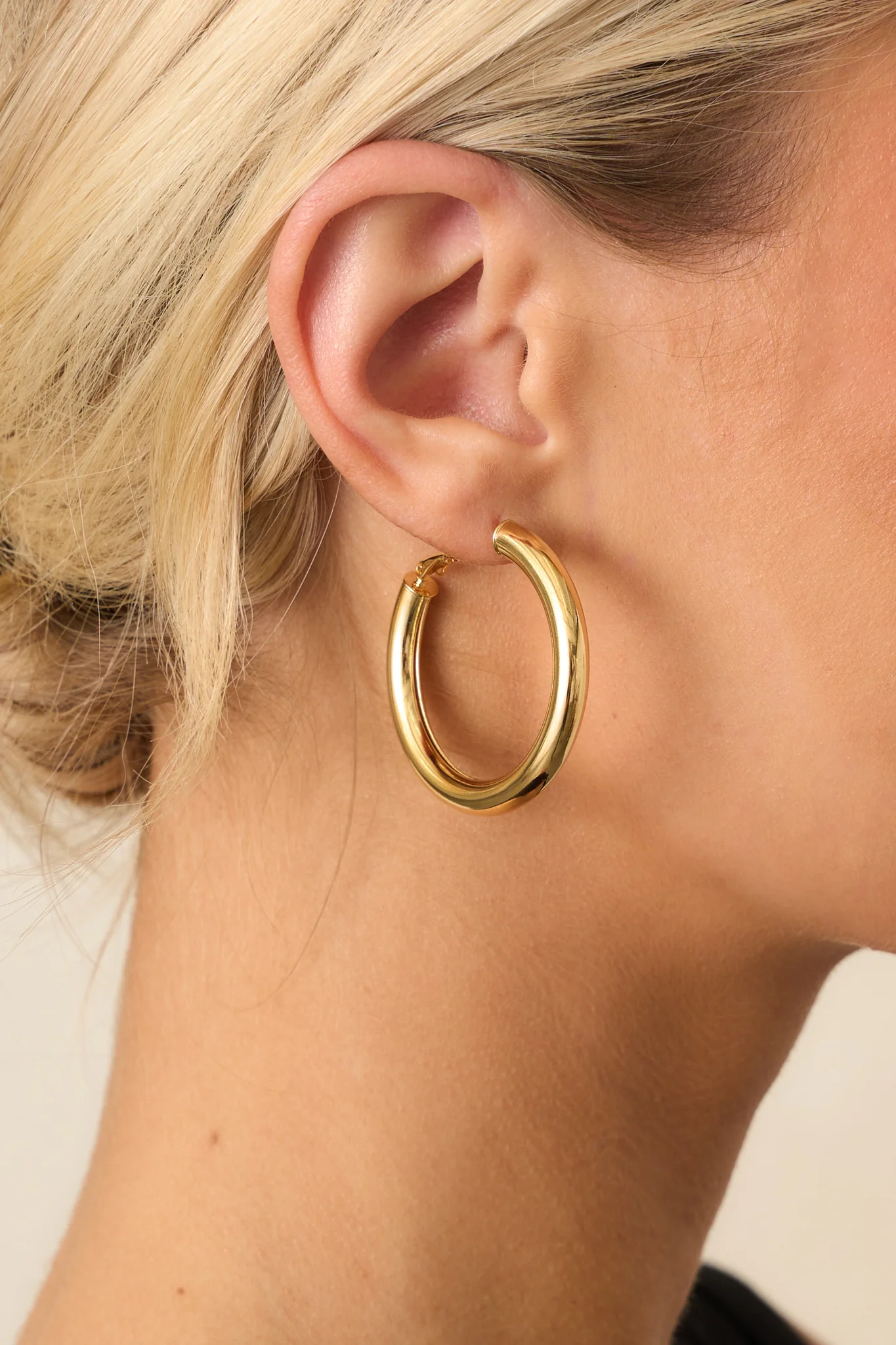 Take It Or Leave It Gold Hoop Earrings