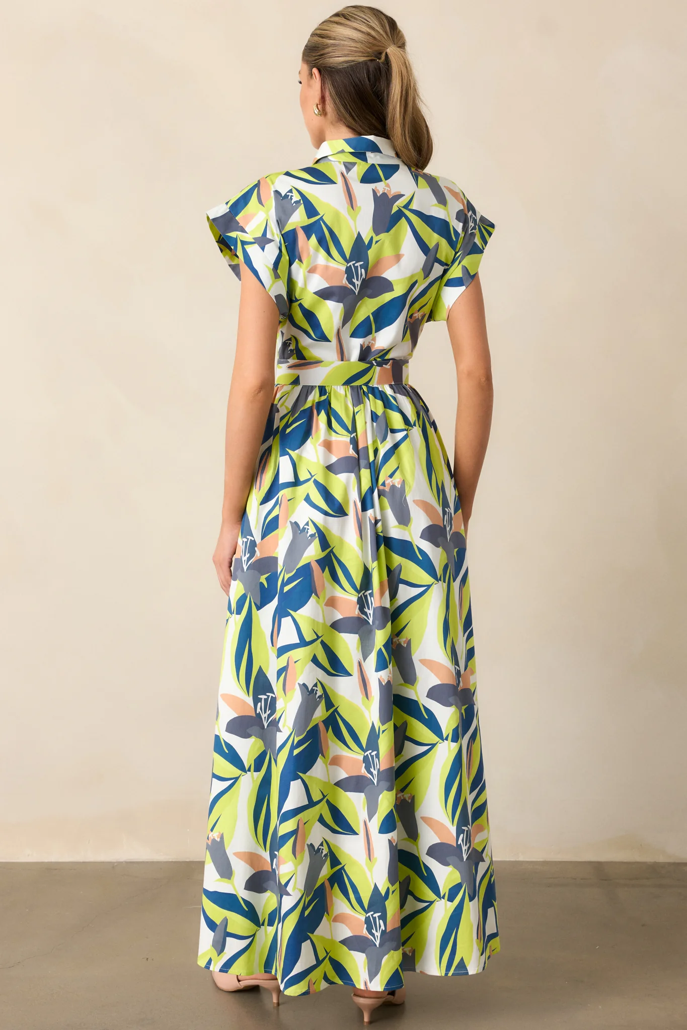 Prosperina Jocelyn Multi Floral Print Cotton Maxi Dress