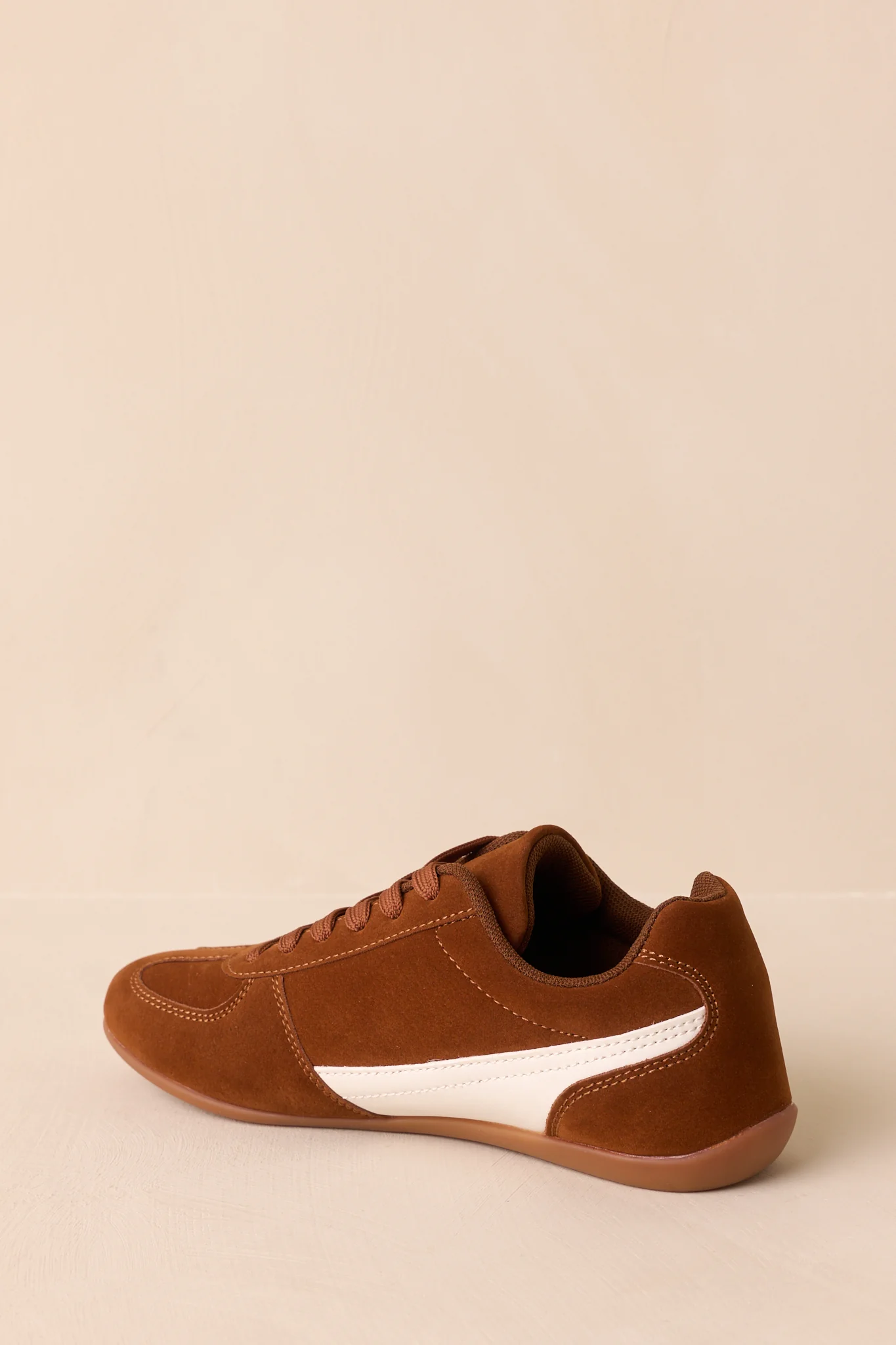 Never Missed A Step Brown Faux Suede Sneakers