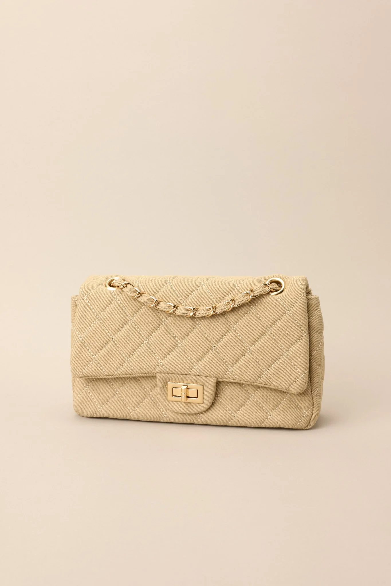 Move On Natural Quilted Handbag