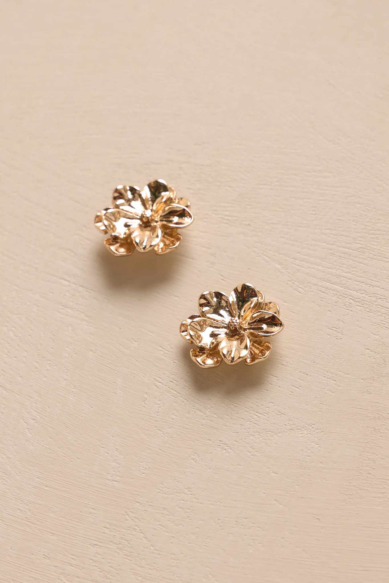 Sunlit Bloom Gold Flower Earrings