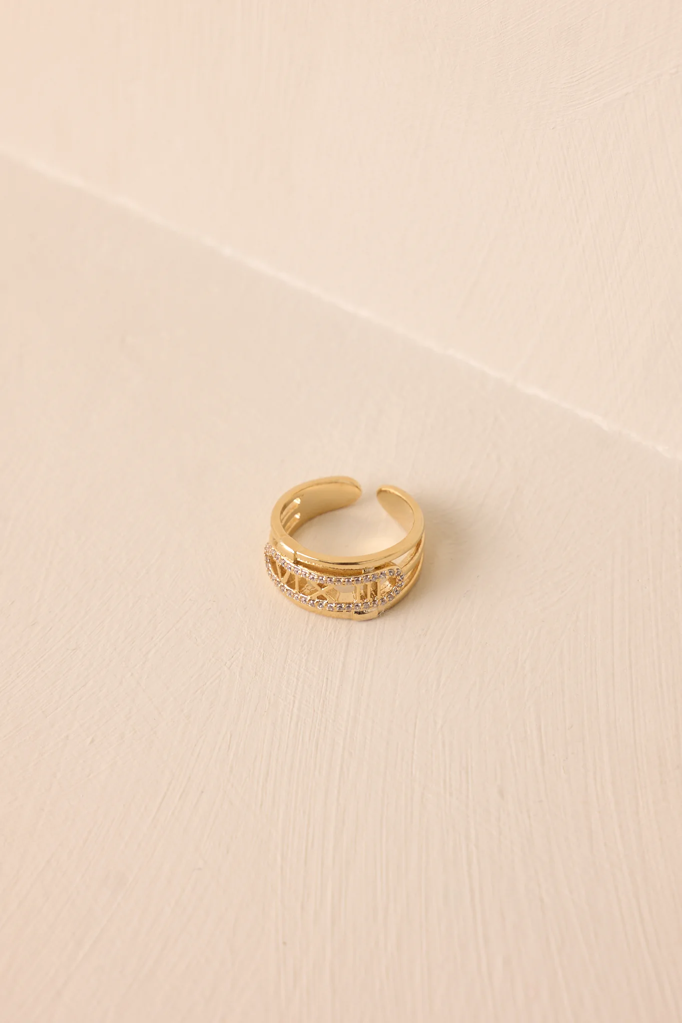 Skies Of Light Gold & Pave Diamond Ring
