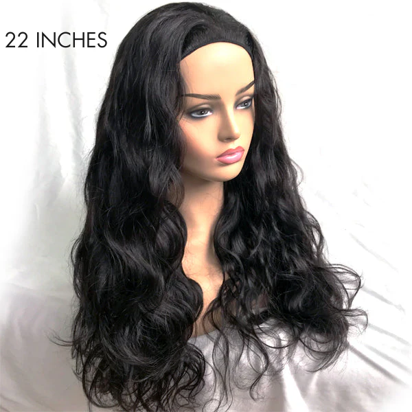 Body Wave Half Wig High Density Affordable 100% Human Hair Wig -US ONLY