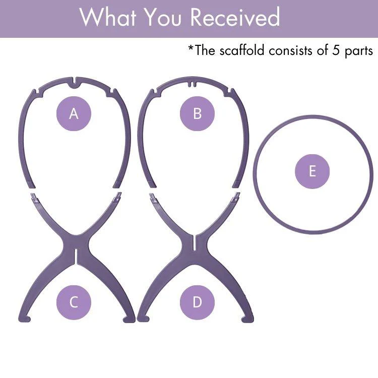 US ONLY | 1pc/3pcs Portable Wig Stand Durable Collapsible Wig Holder for All Wig