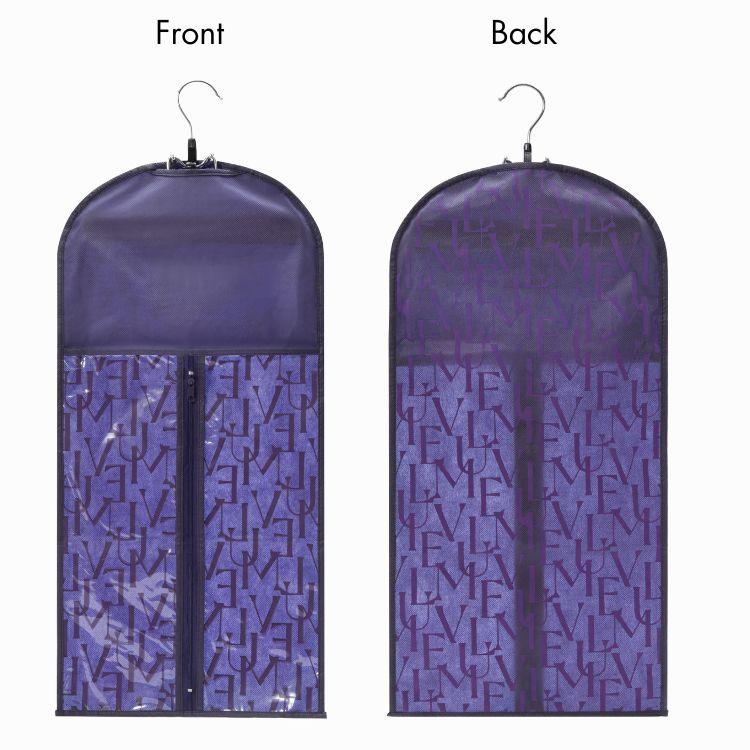 1pc/2pcs Portable Hair Extension Storage Wig Bags with Anti-slip Wooden Hanger & Transparent Zip Up Closure, M/L Sizes