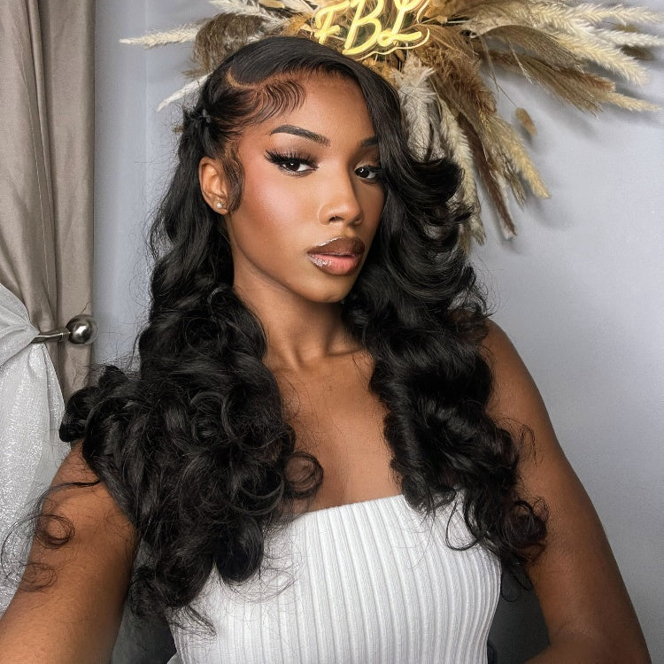 Weekly Special | Pre-plucked 180% Density Glueless 13x4 Frontal Lace Long Wig 100% Human Hair - US Only