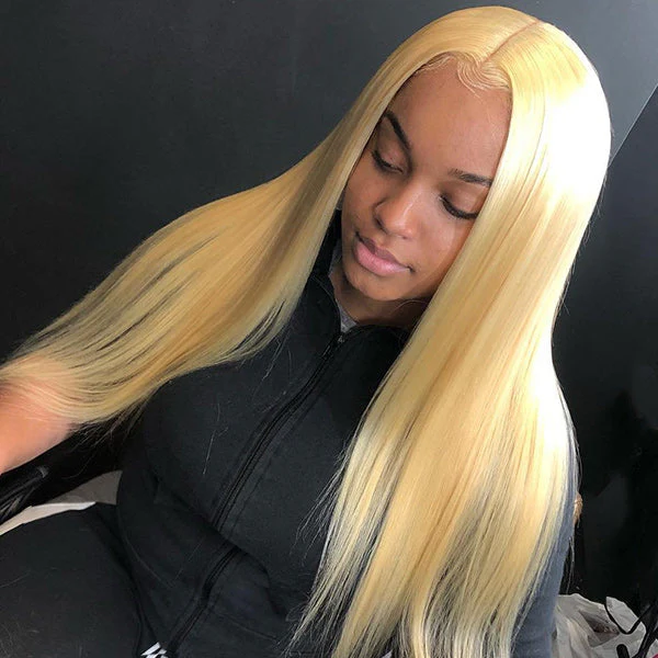 Blonde 613 Silky Straight 13X4 Compact Frontal Lace Glueless Wig - US Only