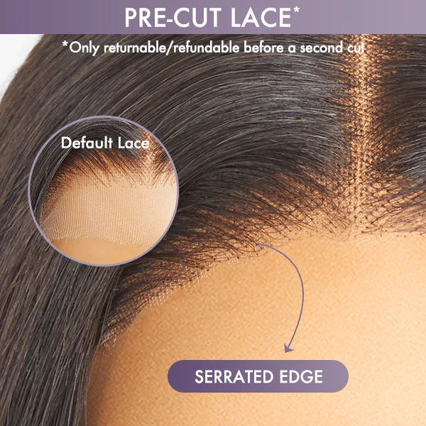 Limited Design | Aila Ginger Highlight 5x5 Closure HD Lace Glueless Mid Part Long Wig 100& Human Hair