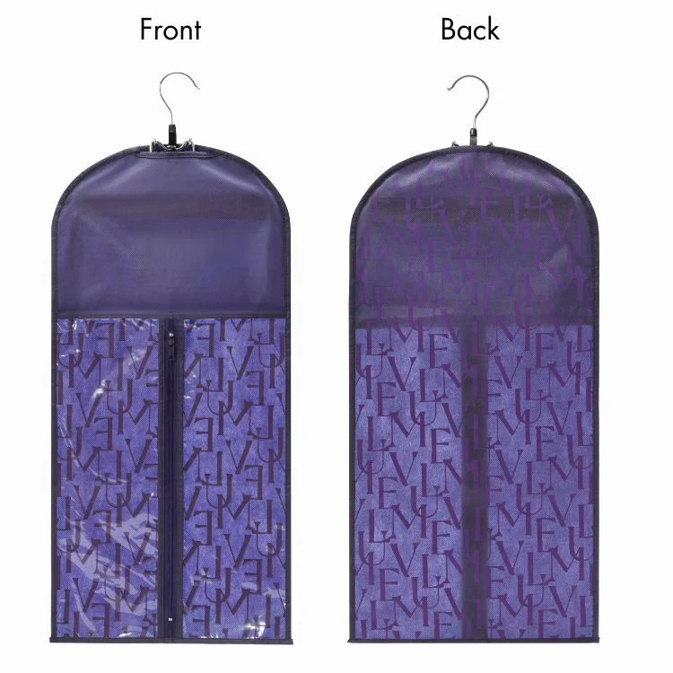 2pcs Portable Hair Extension Storage Wig Bags with Anti-slip Wooden Hanger & Transparent Zip Up Closure | Add-on Item