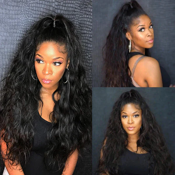 Body Wave Half Wig High Density Affordable 100% Human Hair Wig -US ONLY