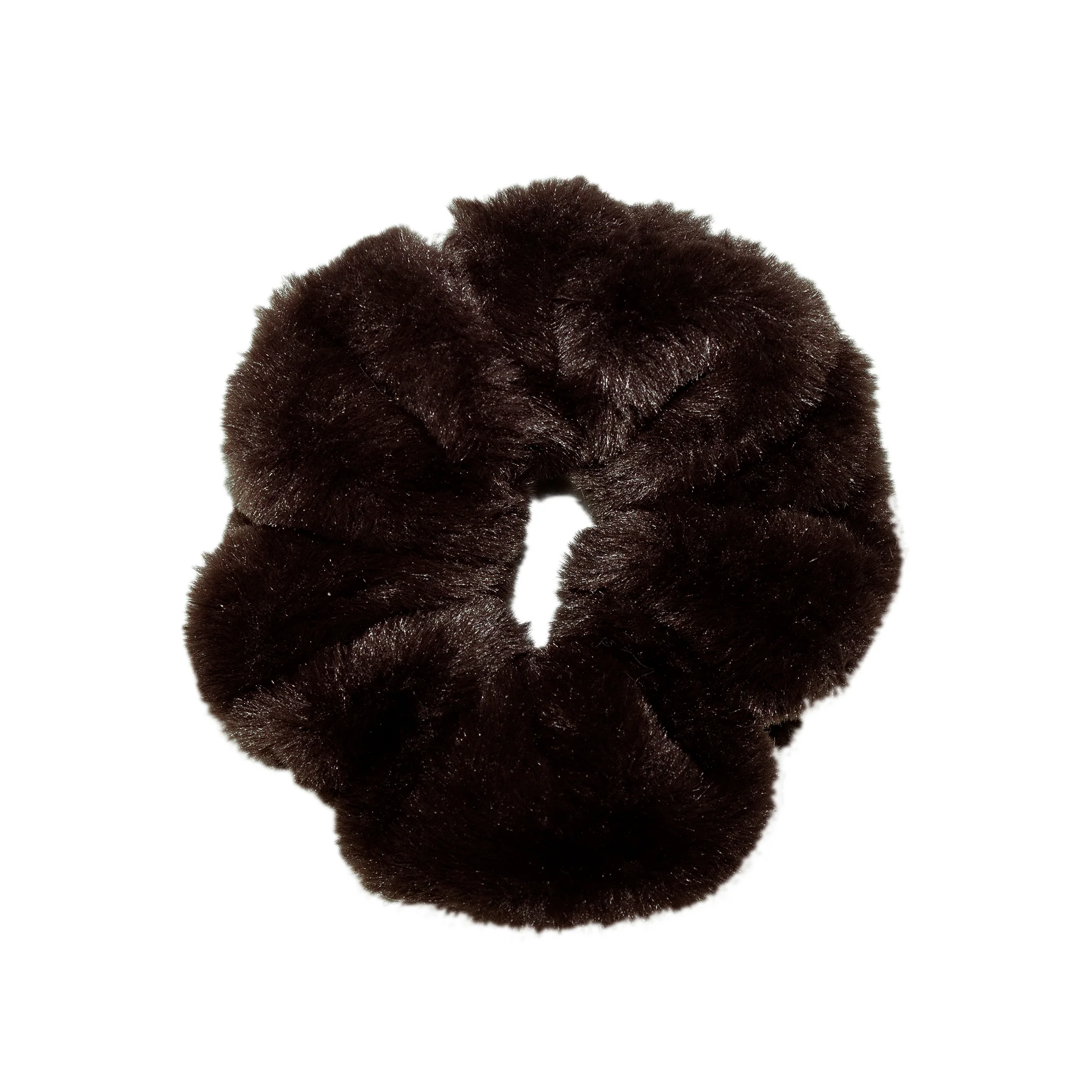 Teddy Bear Scrunchie in Espresso