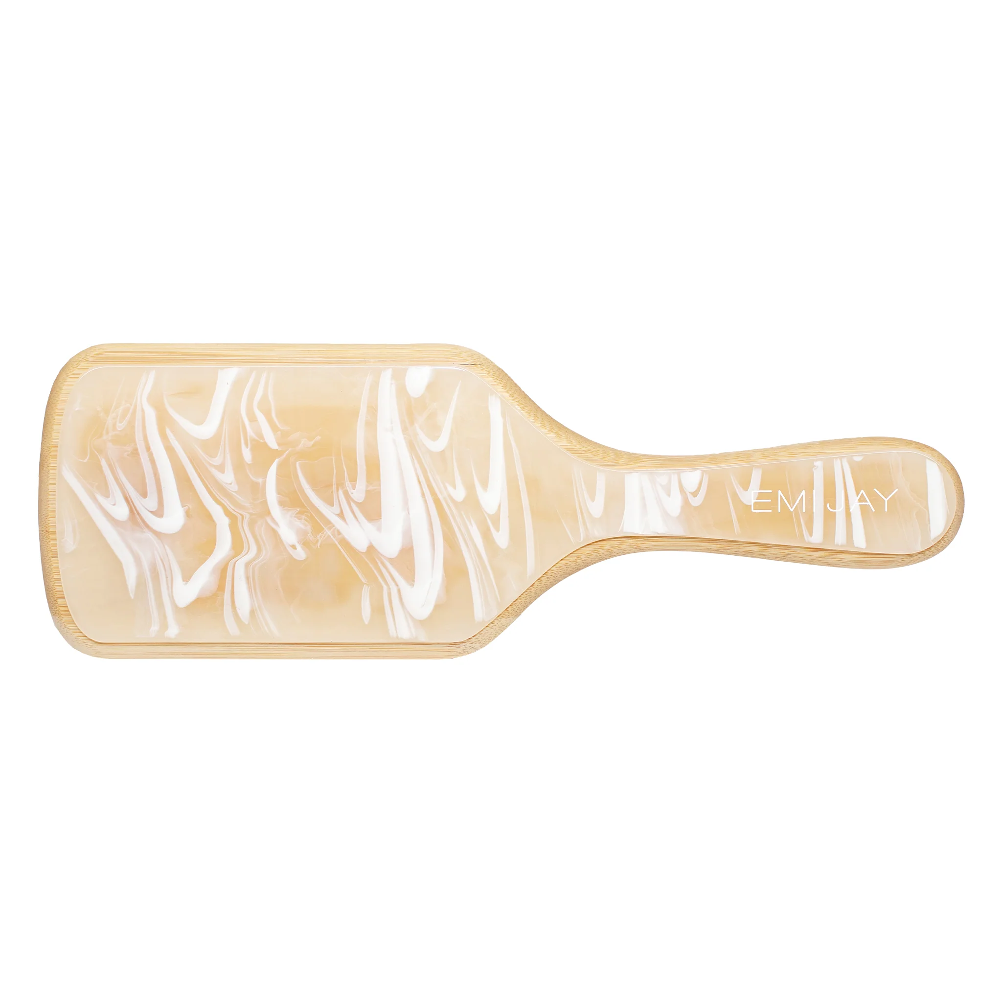 Bamboo Paddle Brush in Leche