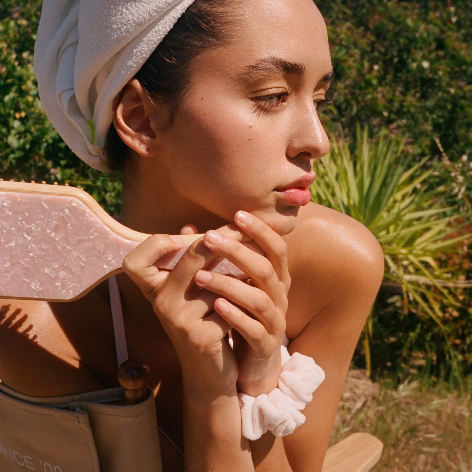 Bamboo Paddle Brush in Bellini