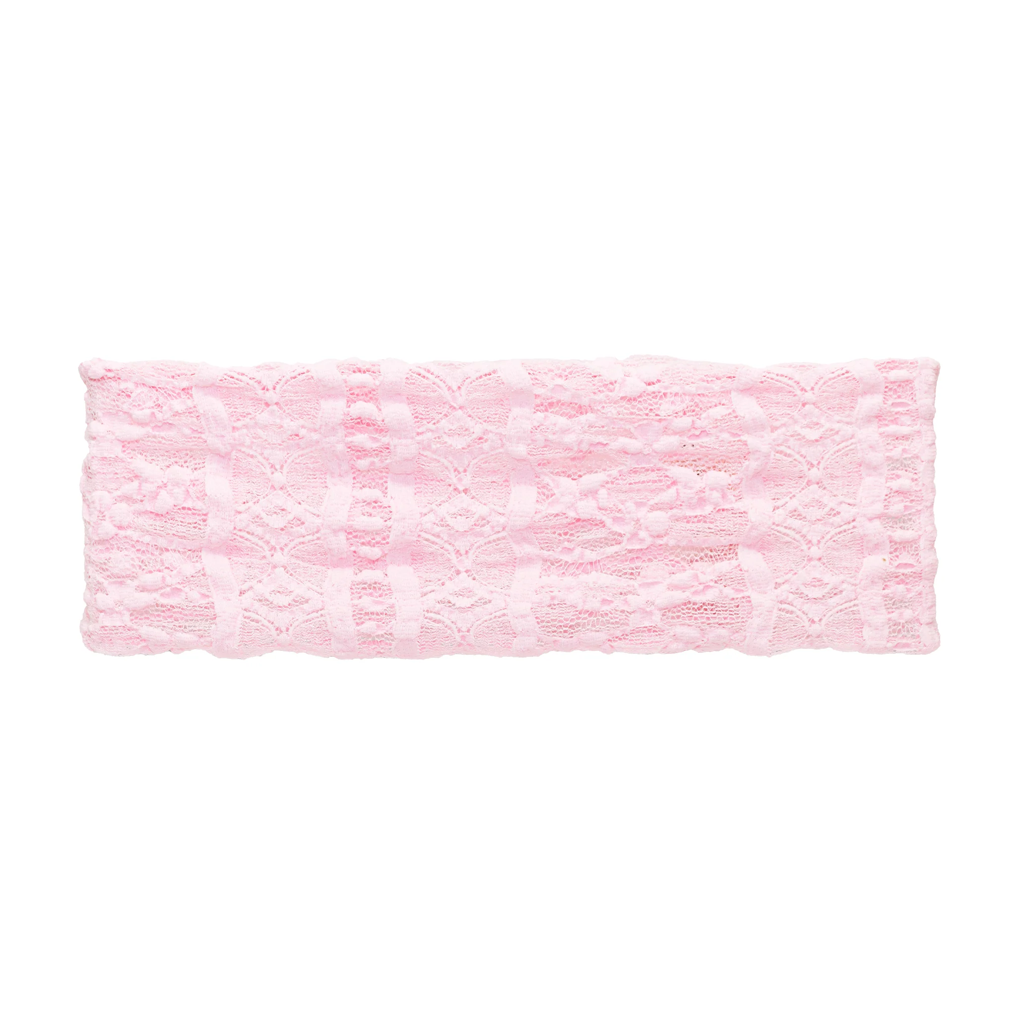 Lace Stretchy Headband in Peony