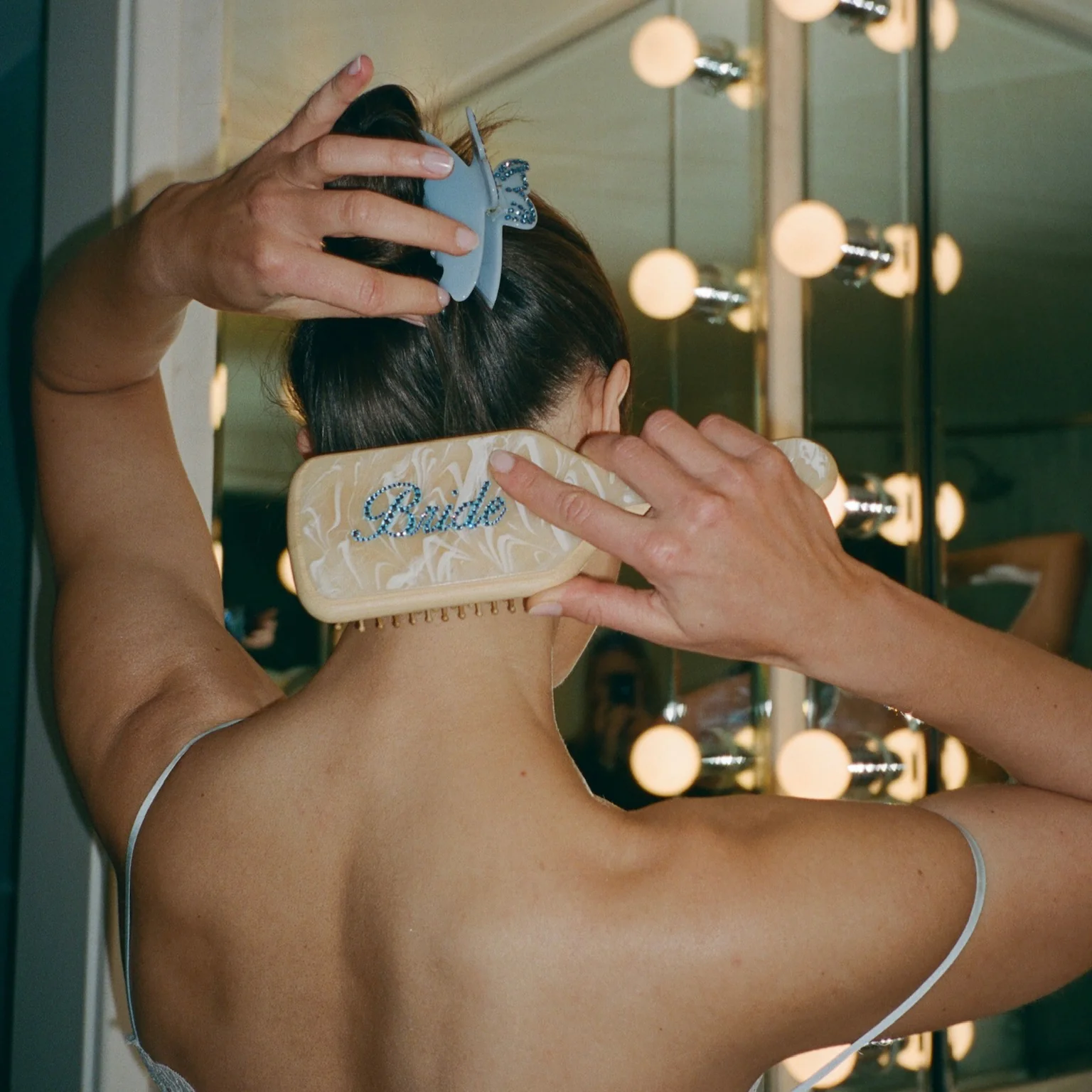 Bamboo Paddle Brush in Bride