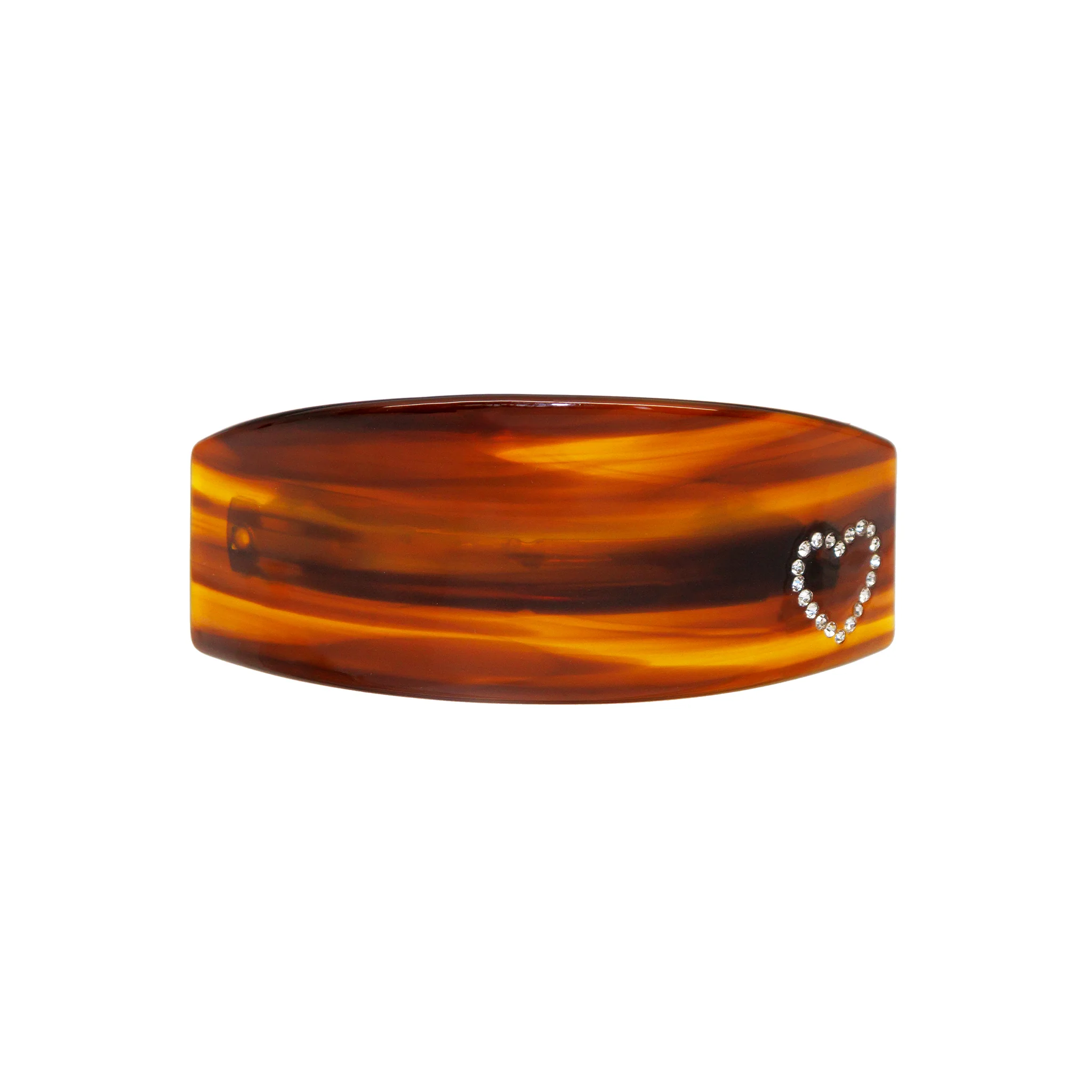 Ponytail Barrette in Tortoise Heart