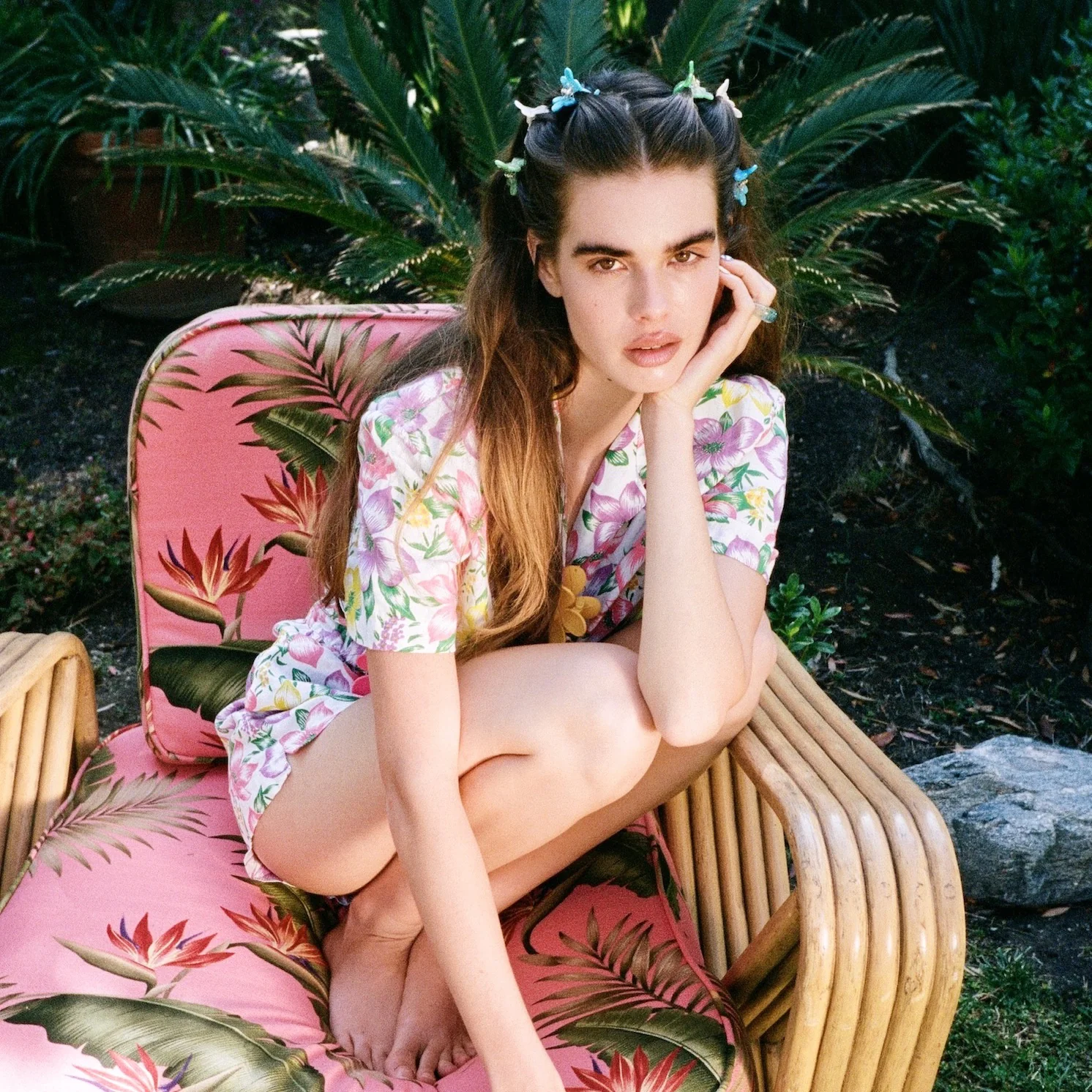 Baby Daisy Clip Set in Petal