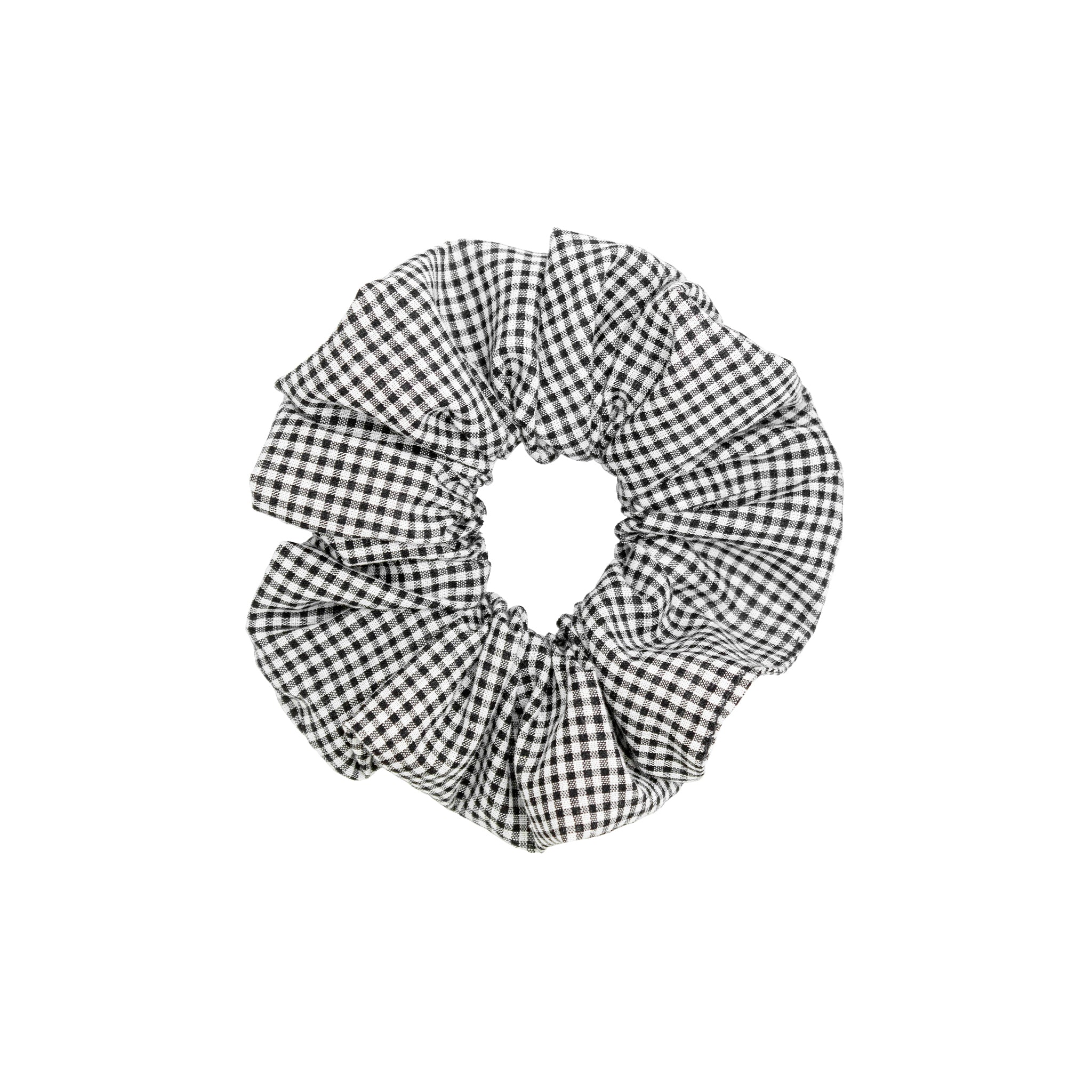 Picnic Scrunchie in Black & White Gingham