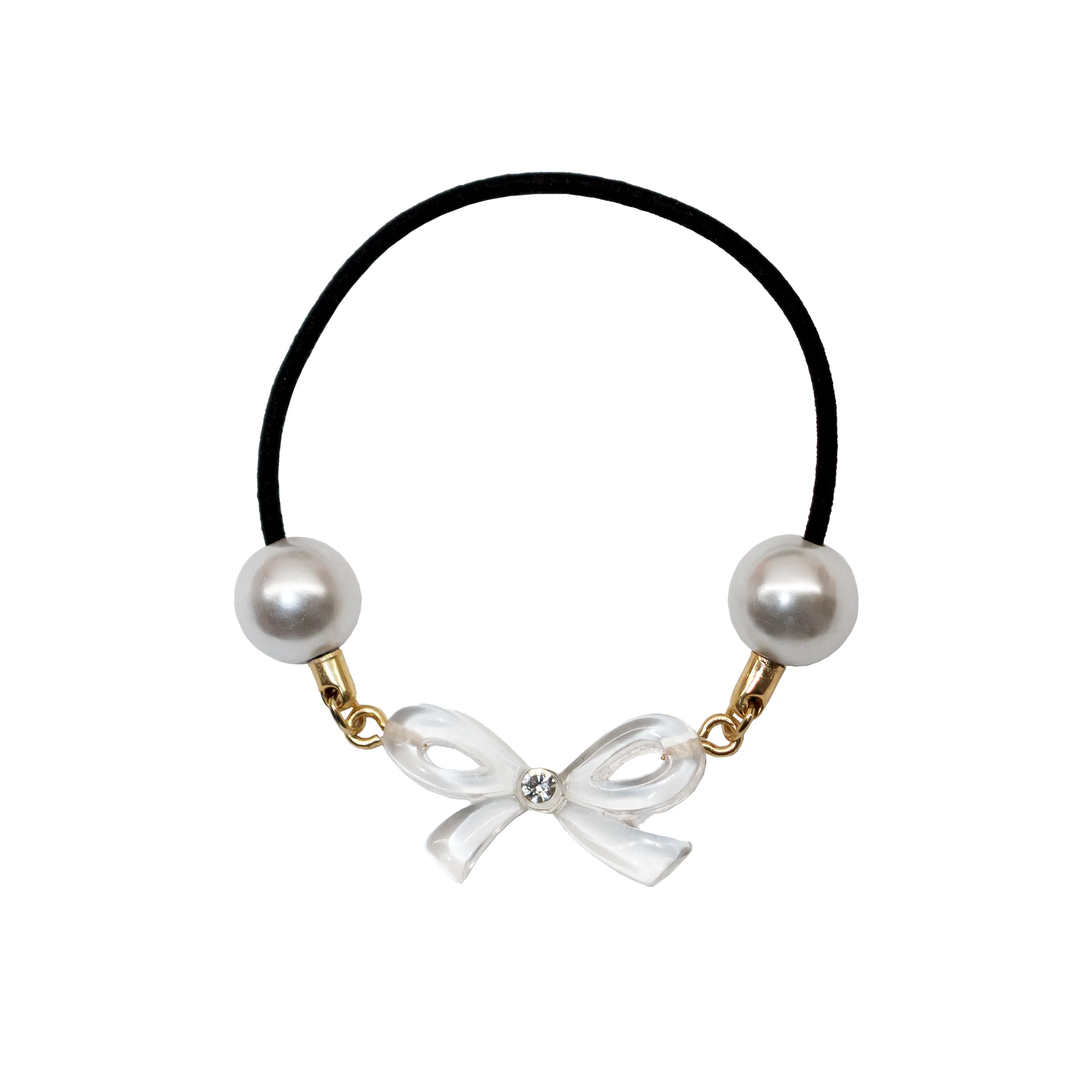 Bow Bobble Hair Tie in Sugar Water