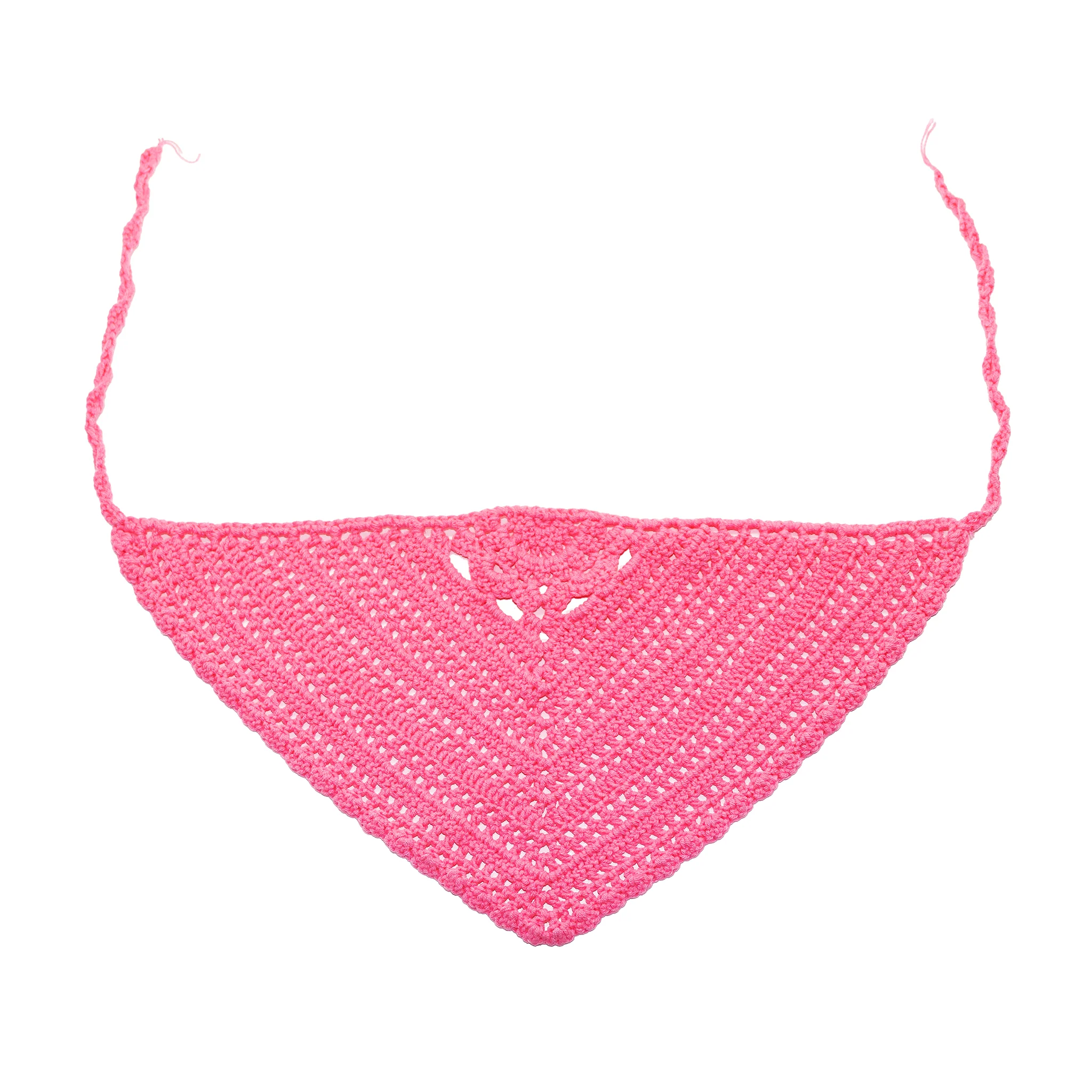 Crochet Head Scarf in Berry Spritz