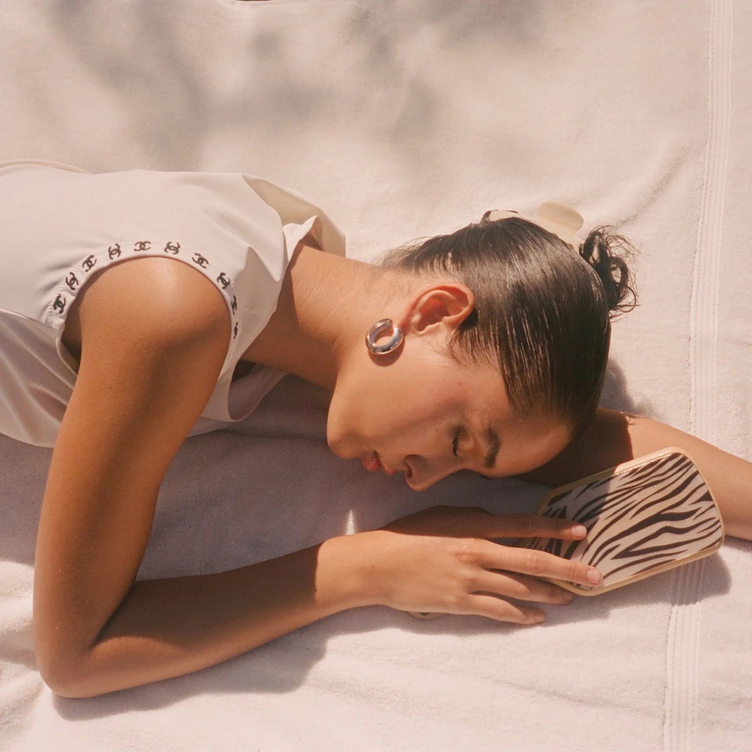 Bamboo Paddle Brush in Zebra