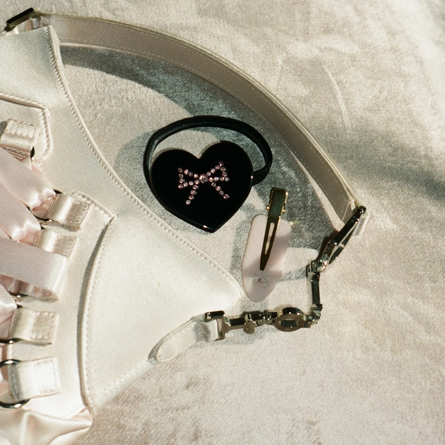 Heart Hair Tie in Night Angel