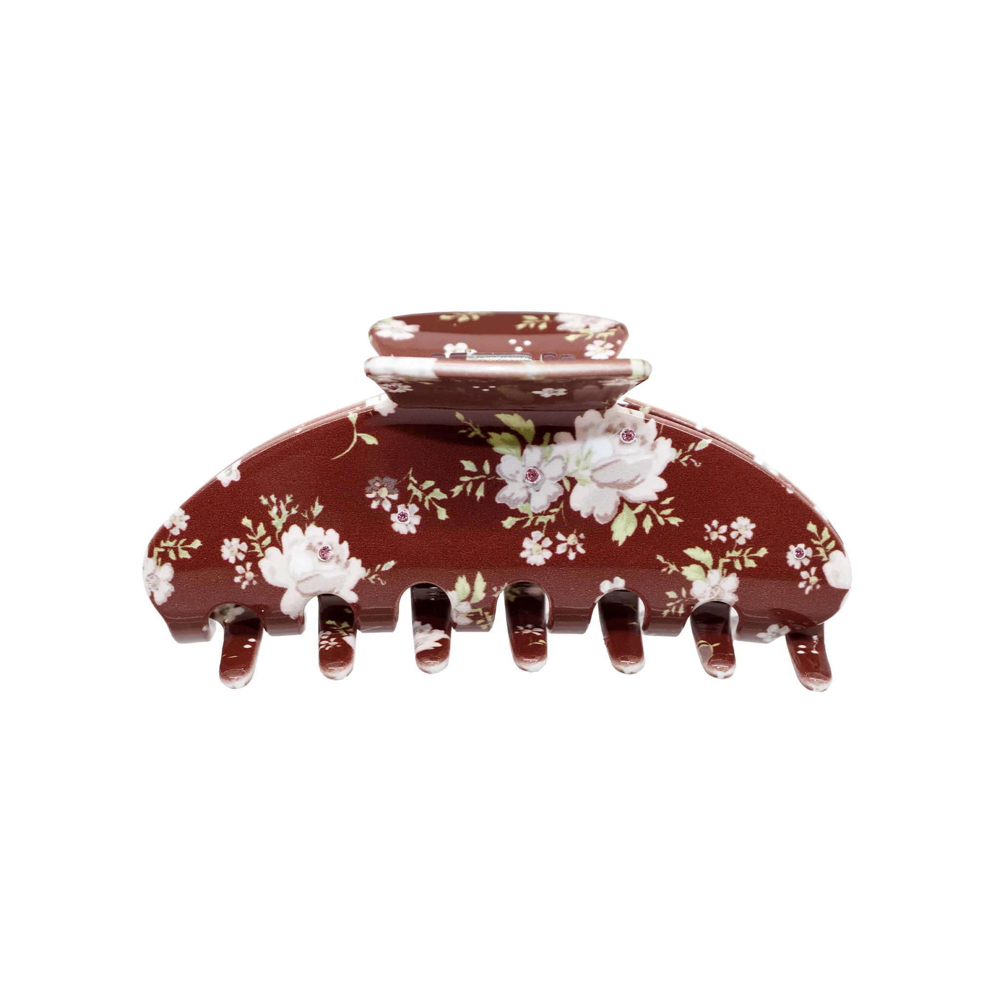 Big Effing Clip in Brown Floral