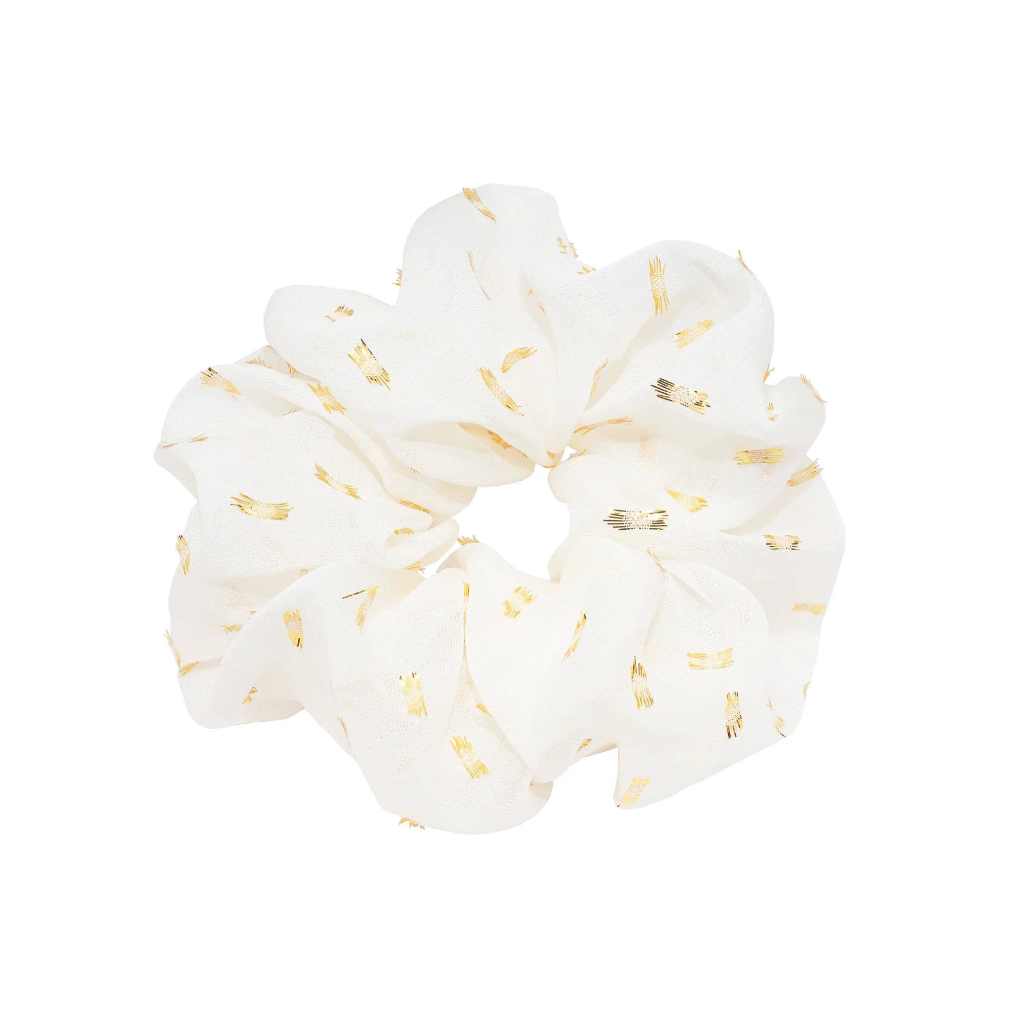 Silk Chiffon Scrunchie in Halo
