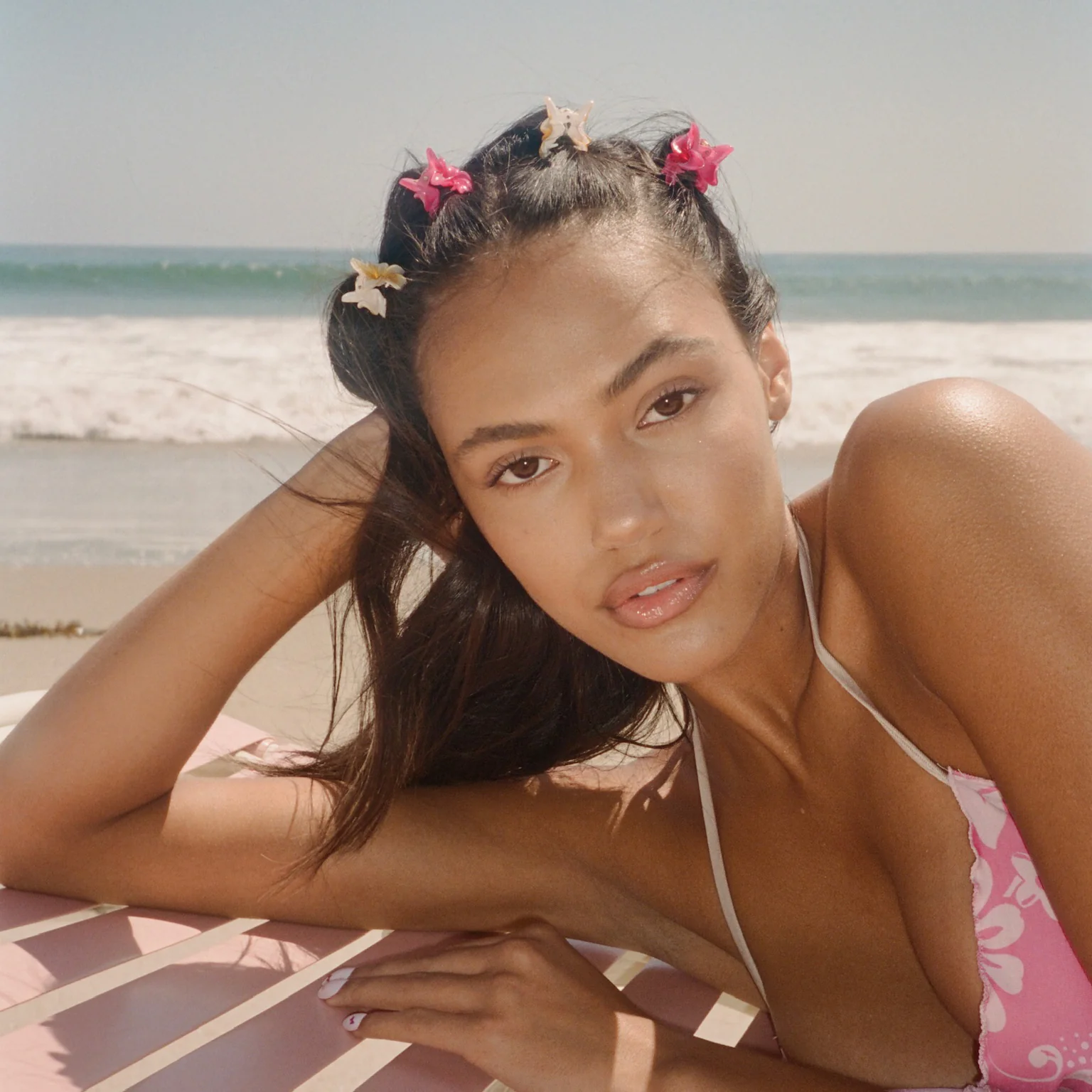 Baby Super Bloom Clip Set in Coconut