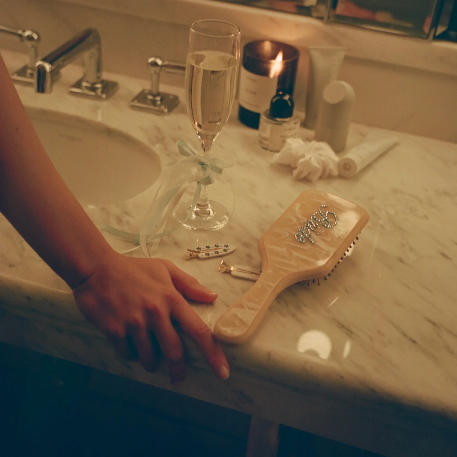 Bamboo Paddle Brush in Bride