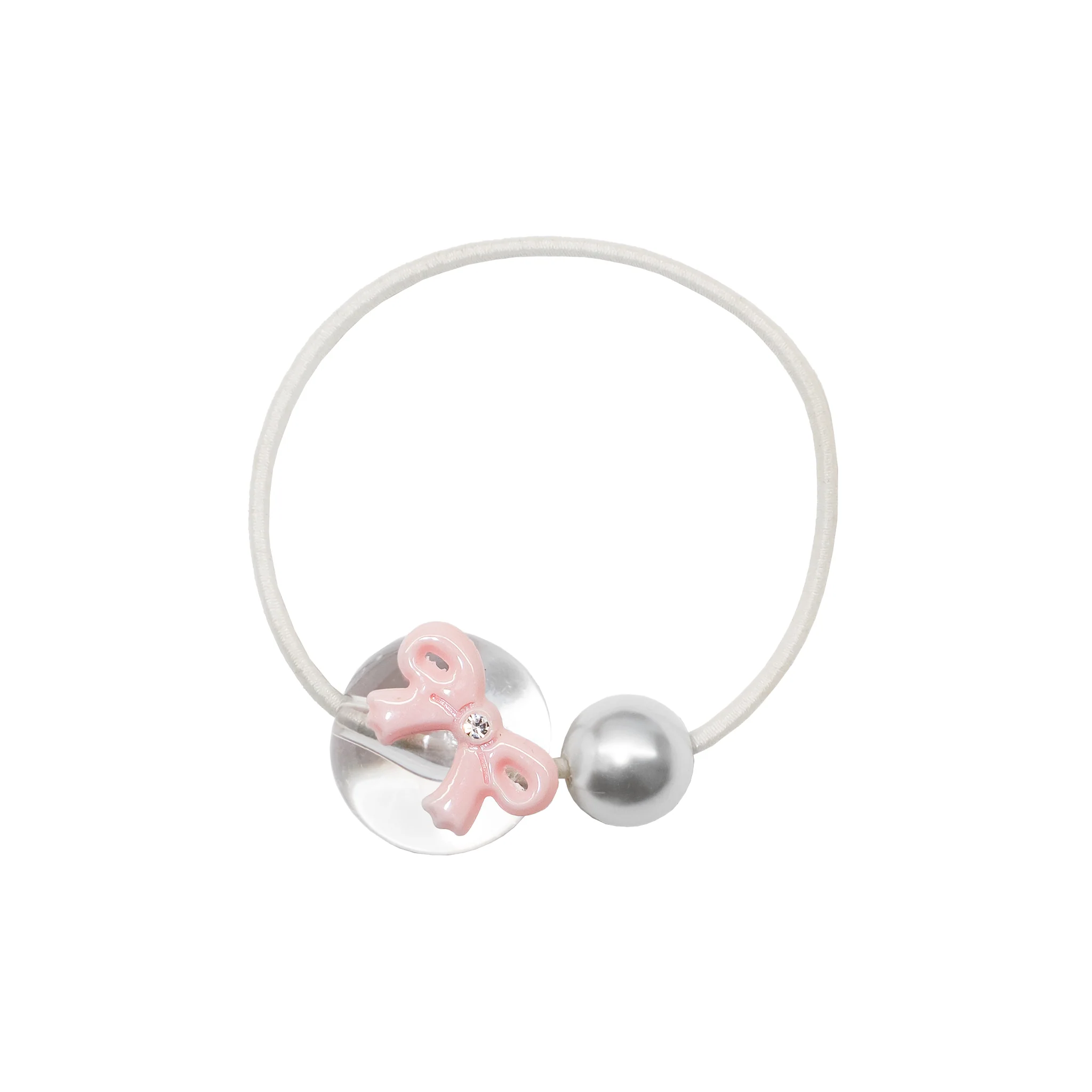 Bobble Hair Tie in Vanilla Pearl