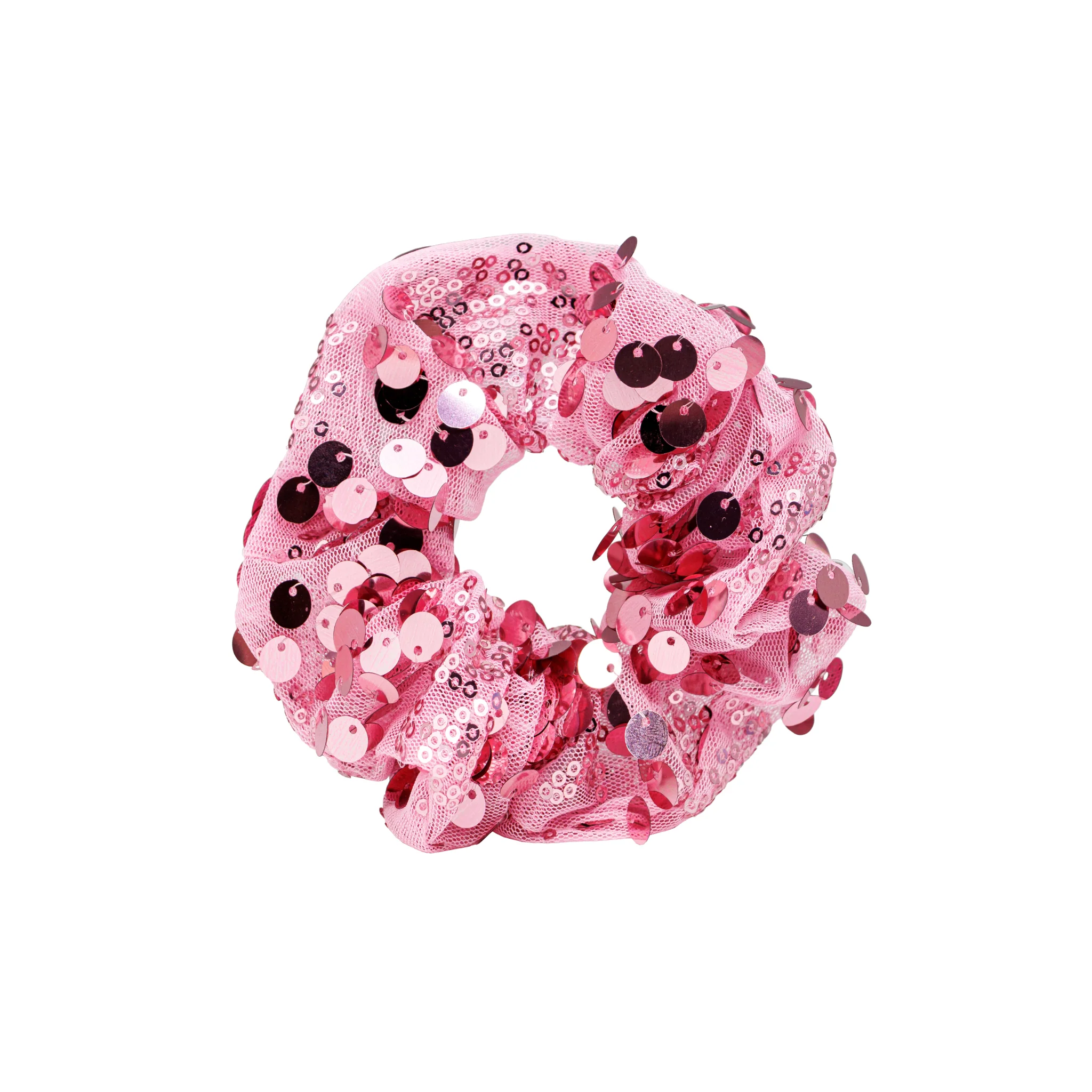 Disco Scrunchie in Pink Sequin