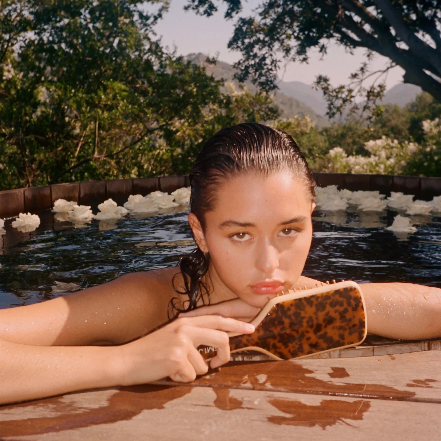 Bamboo Paddle Brush in Tortoise