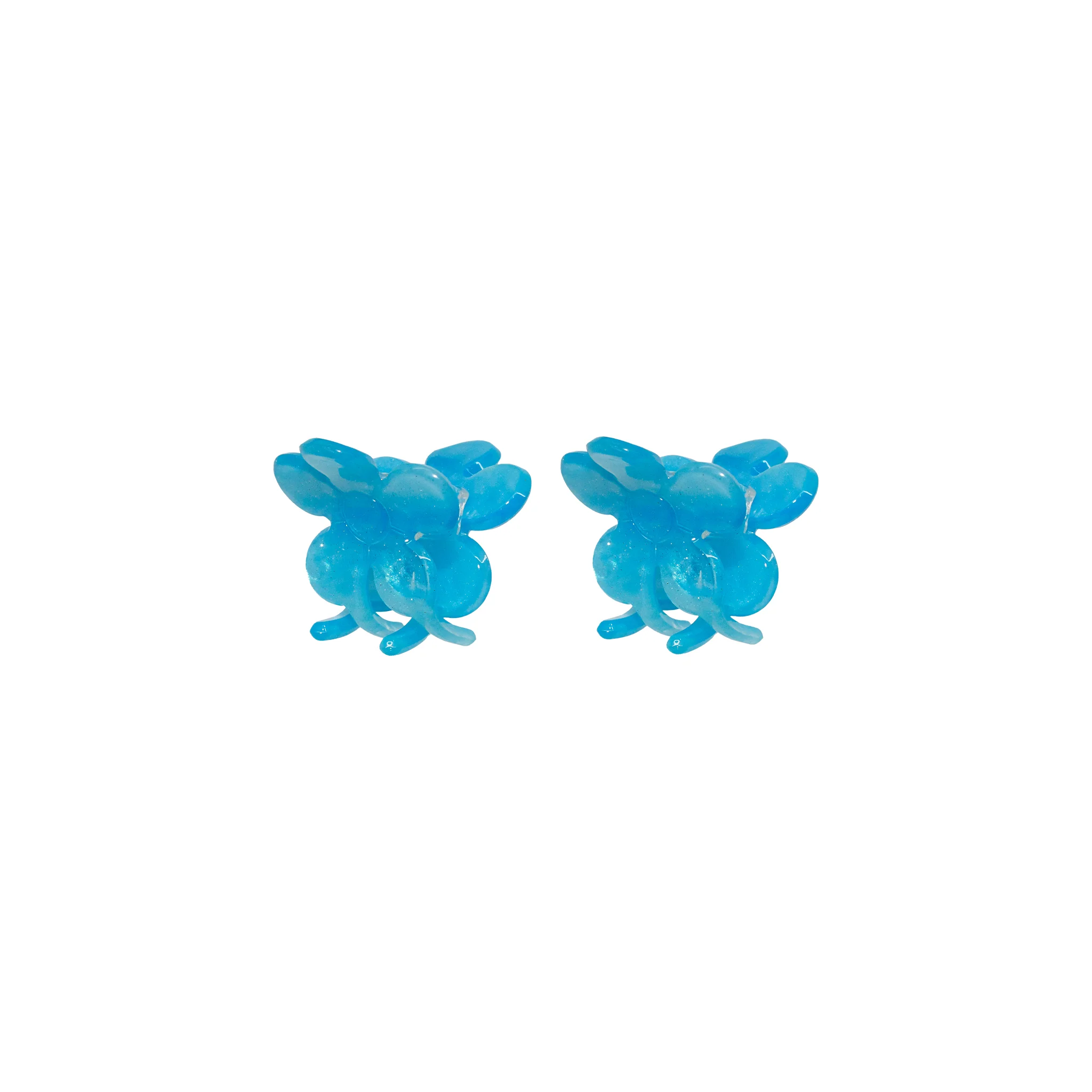 Baby Daisy Clip Set in Aqua