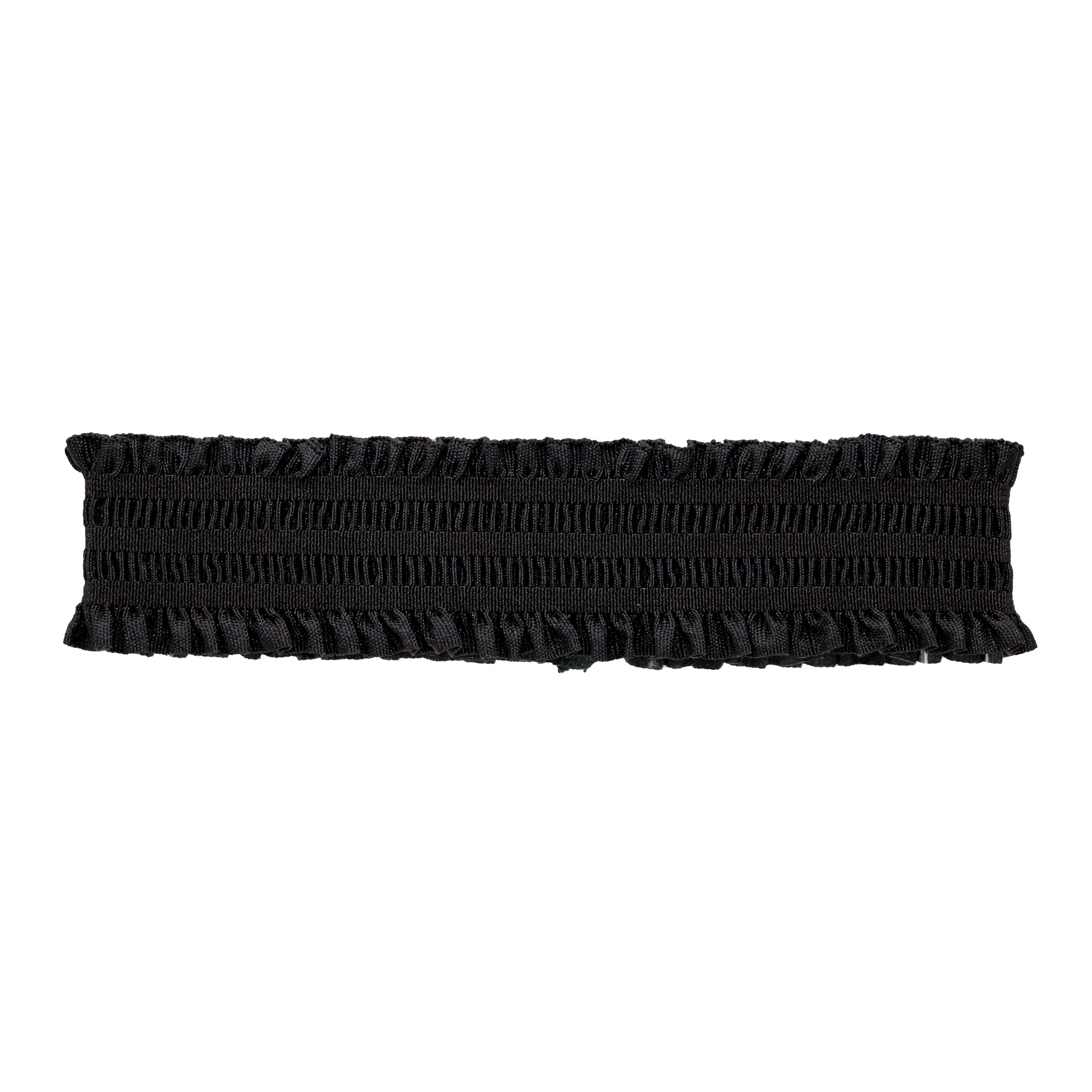Ruffle Headband in Noir