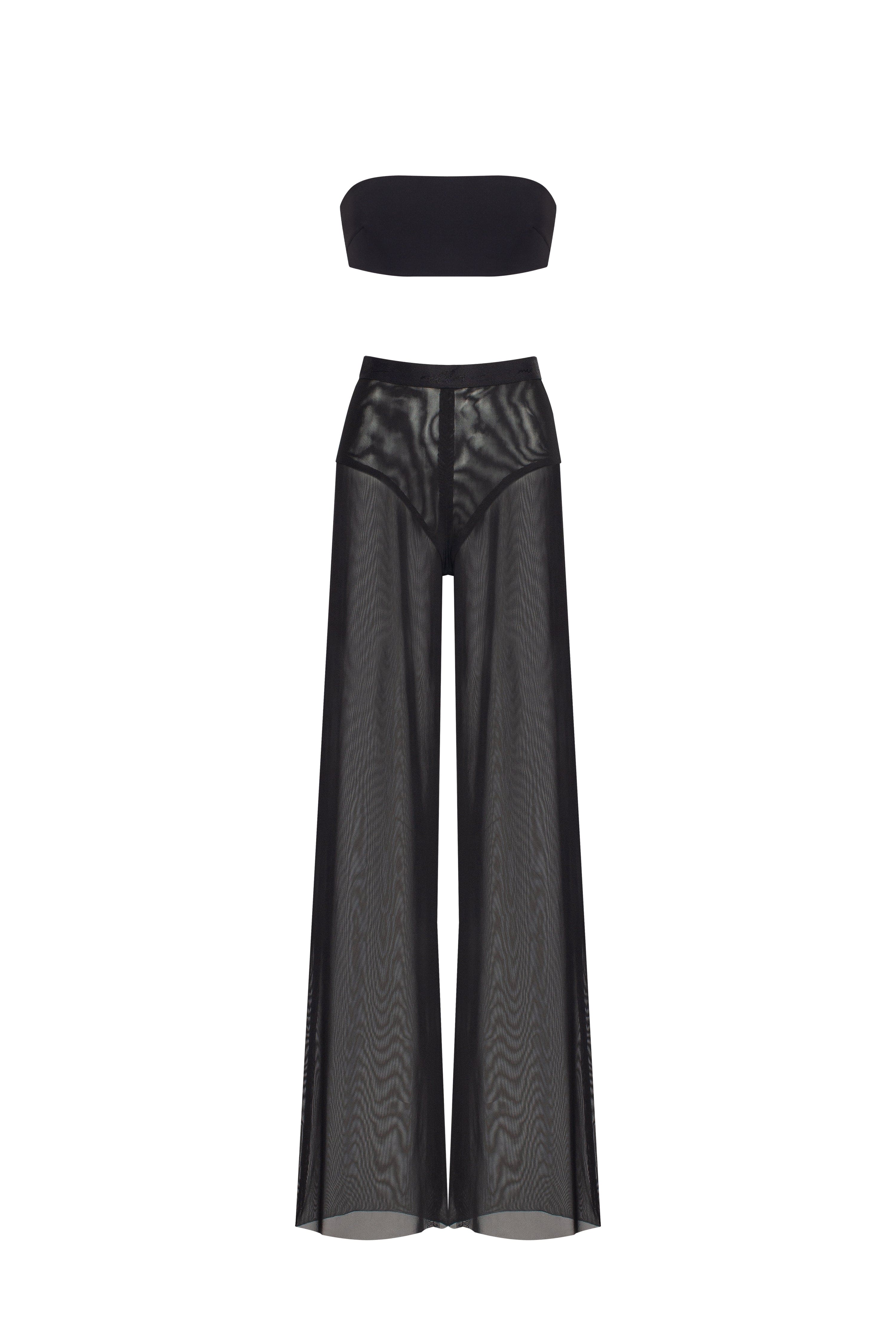 Chic sheer co-ord set in black, Xo Xo