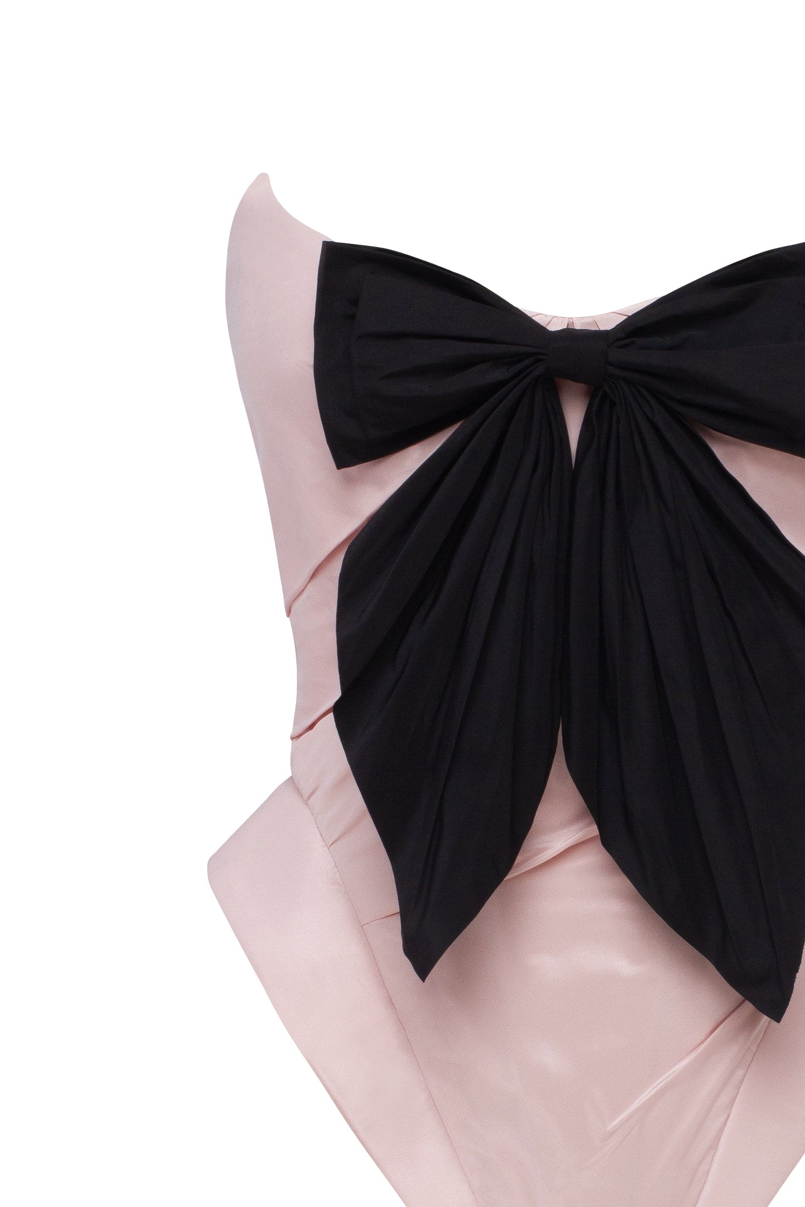 Sleeveless pink corset with detachable bow, Parisienne