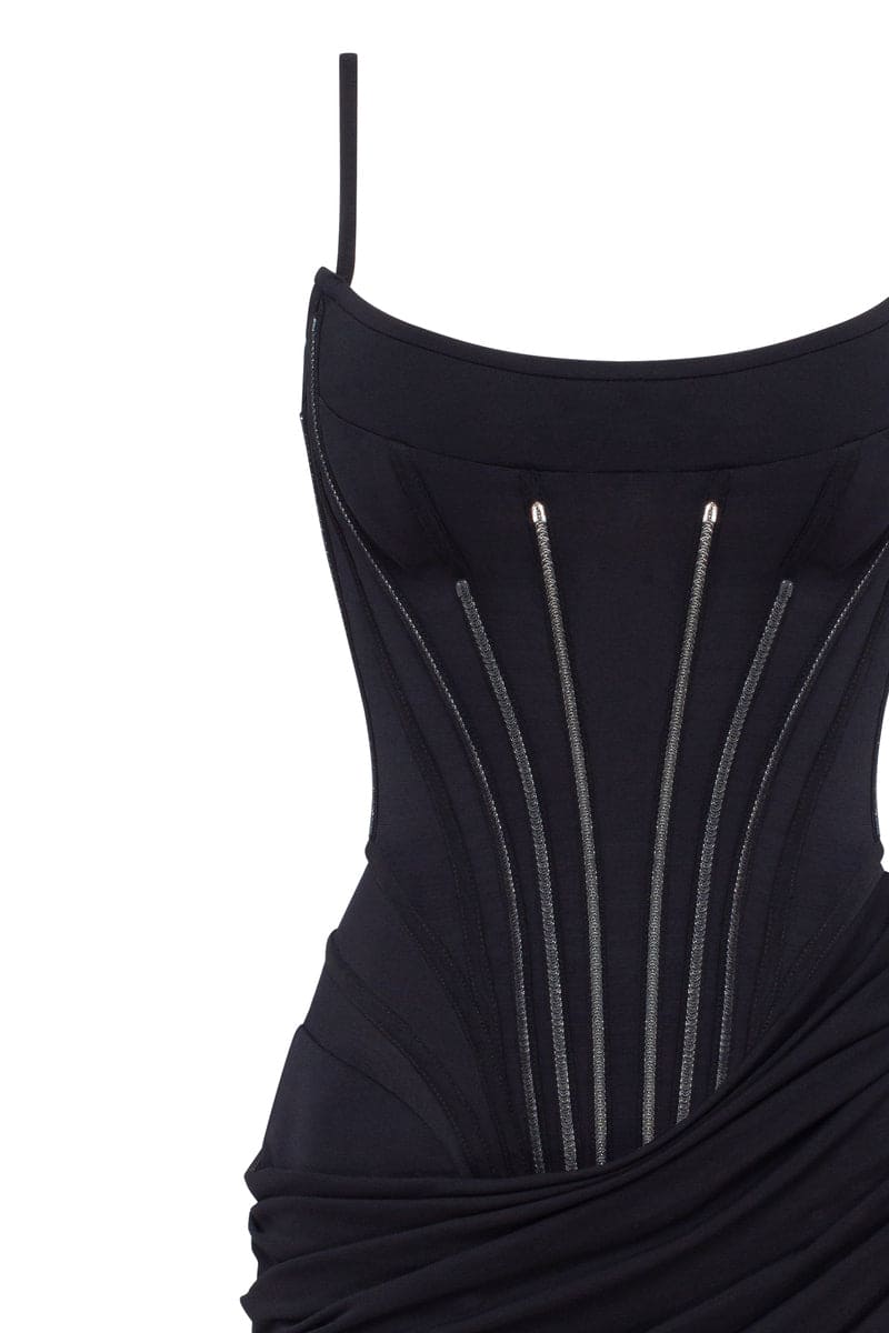Chic fitted corset mini dress, Parisienne
